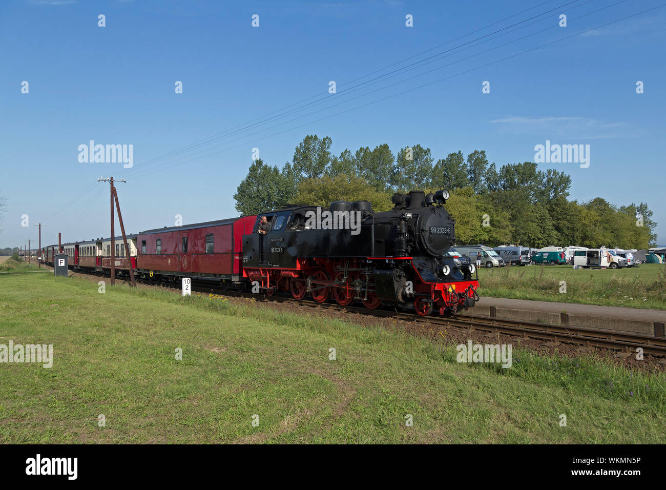 Dampfeisenbahn Molli, Wittenbeck, Mecklenburg-Vorpommern, Deutschland Stockfoto
