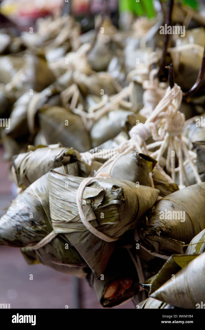Chinesische Reis Knödel im Markt Stockfoto