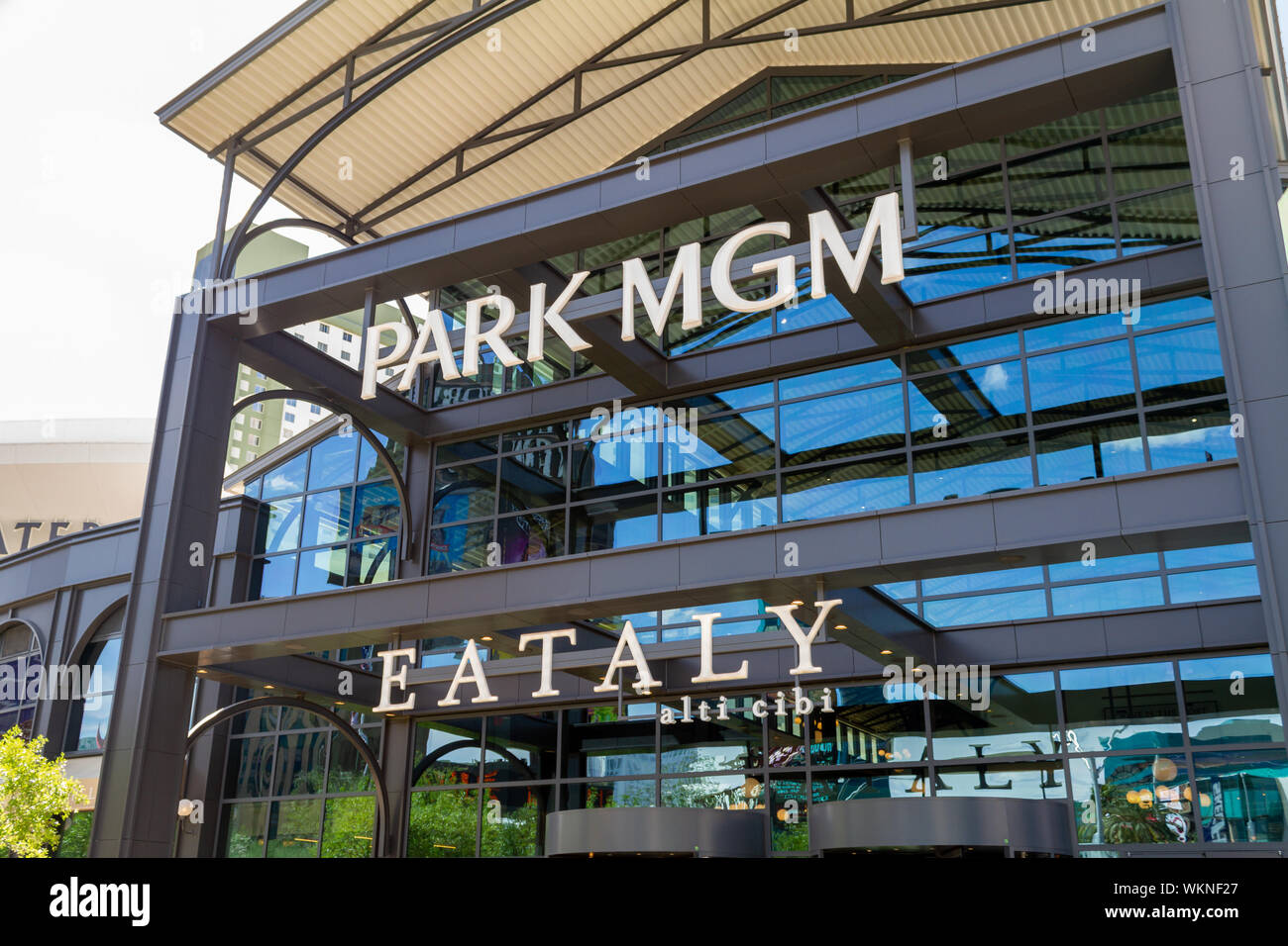 Las Vegas, NV/ USA - Mai 11, 2019: Eingang zum Eataly Las Vegas im Park MGM auf dem Las Vegas Strip entfernt auf 3770 S Las Vegas Blvd., Las Vegas, beim Stockfoto