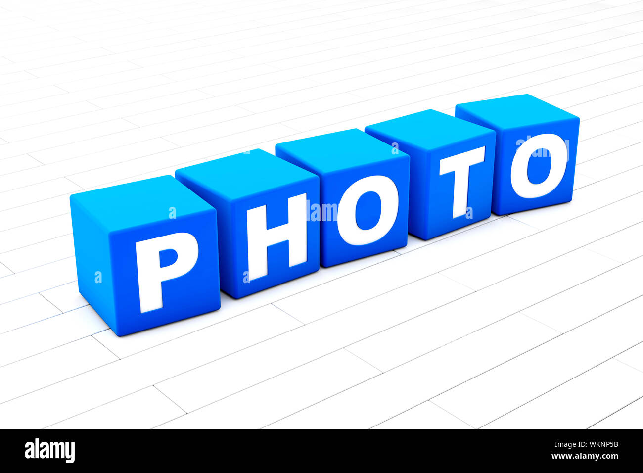 Gerenderten 3D-Abbildung des Wortes Foto. Stockfoto
