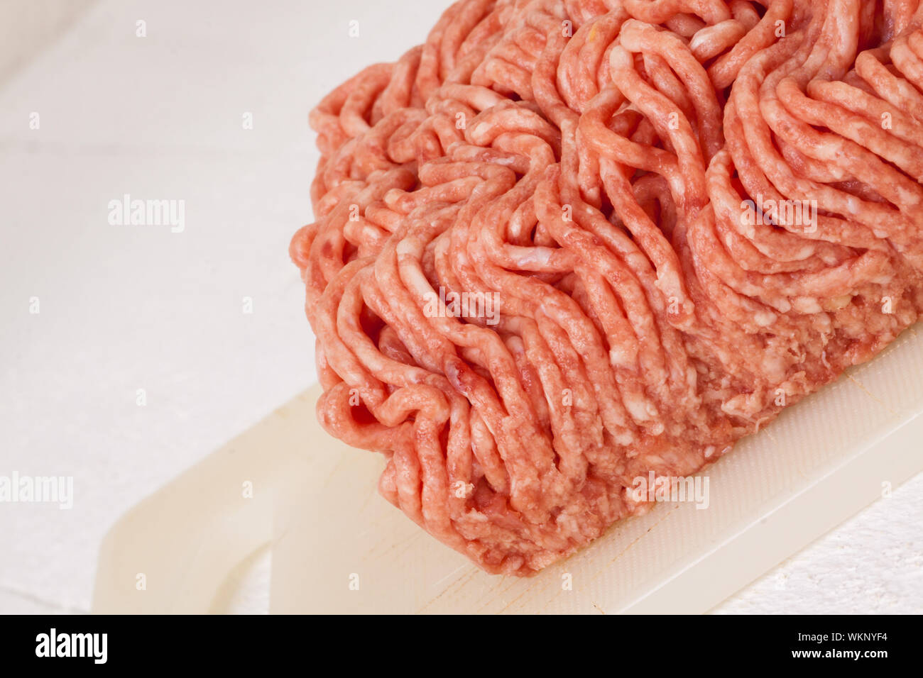 Block der kommerziellen Rindfleisch von einem Speicher mince Stockfoto