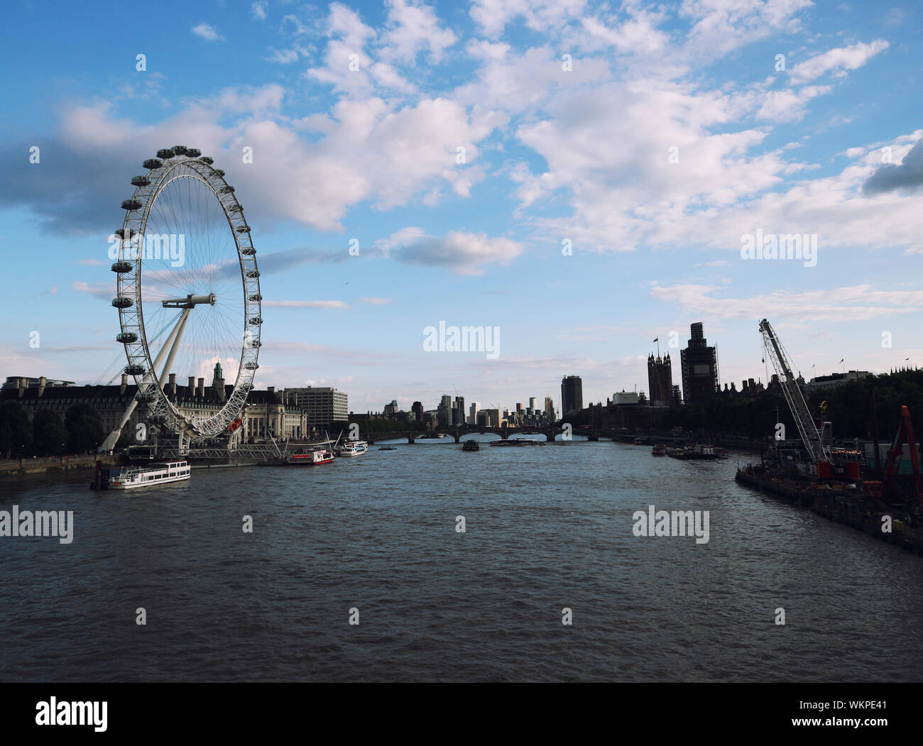 London Eye am Südufer der Themse Stockfoto