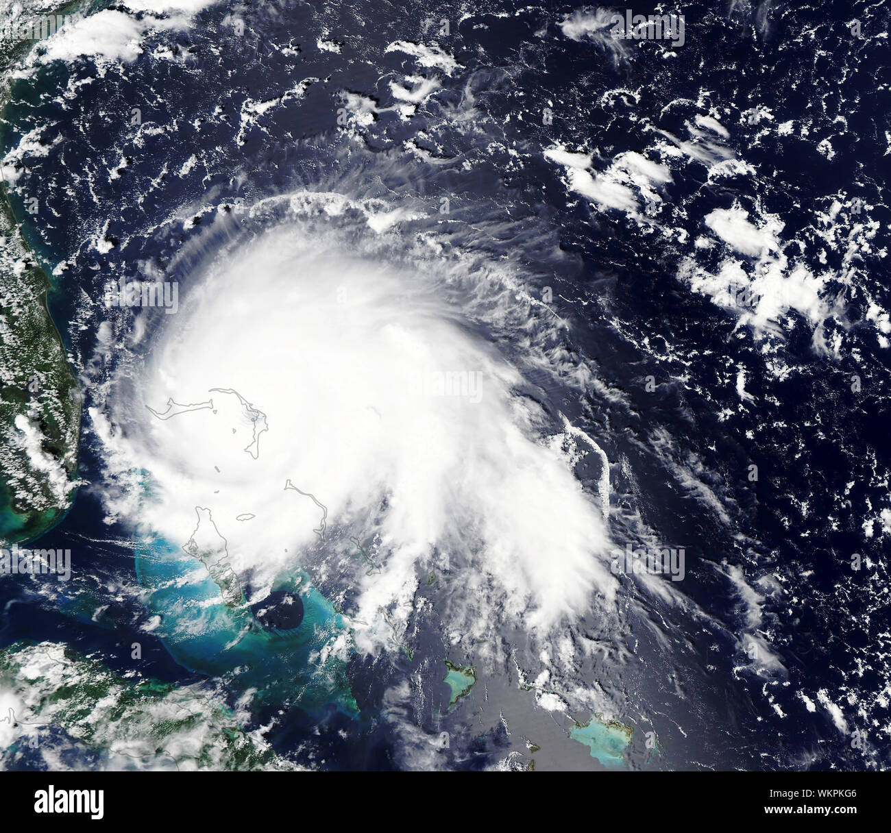 Hurricane Dorian, September 1, 2019, 2:05 Uhr Eastern Daylight Time, das die NASA/DPA Stockfoto