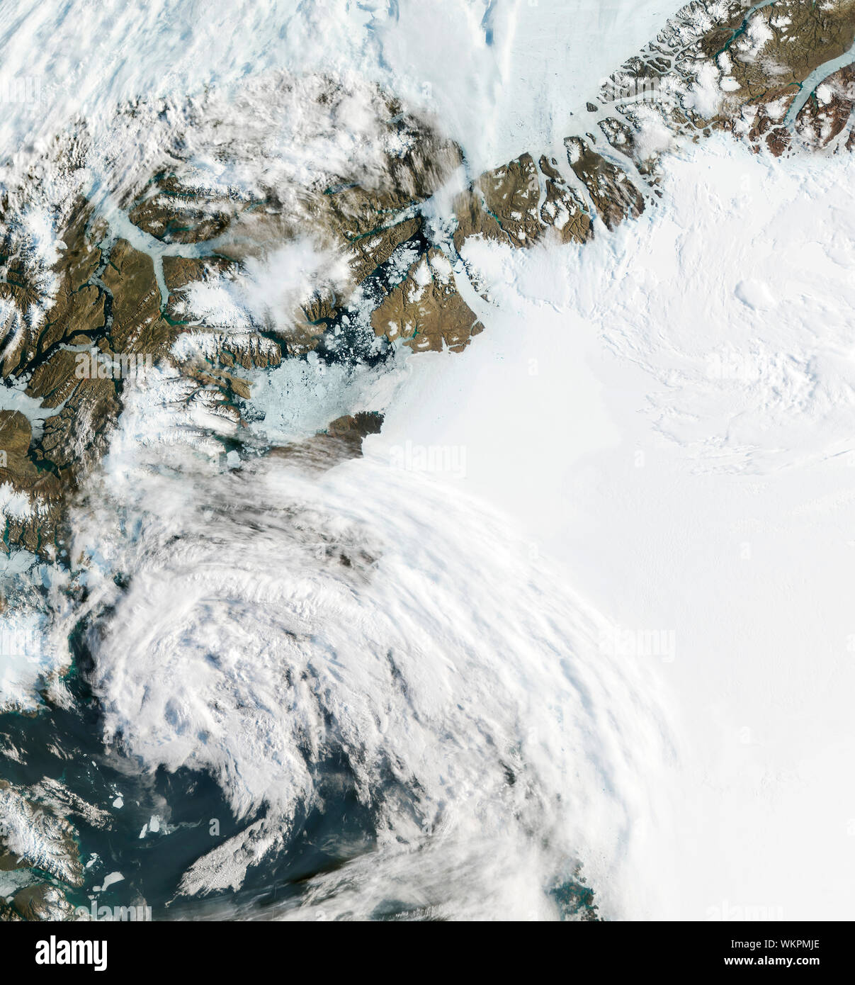 Petermann Gletscher, der nordwestlichen Küste von Grönland, July 16-17, 2012, von der NASA/DPA Stockfoto