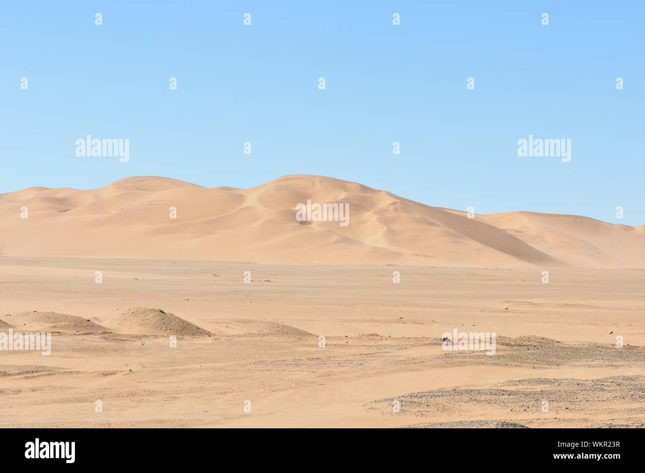 Düne 7 in der Namib-Wüste von Walvisbay Seite gesehen Stockfoto