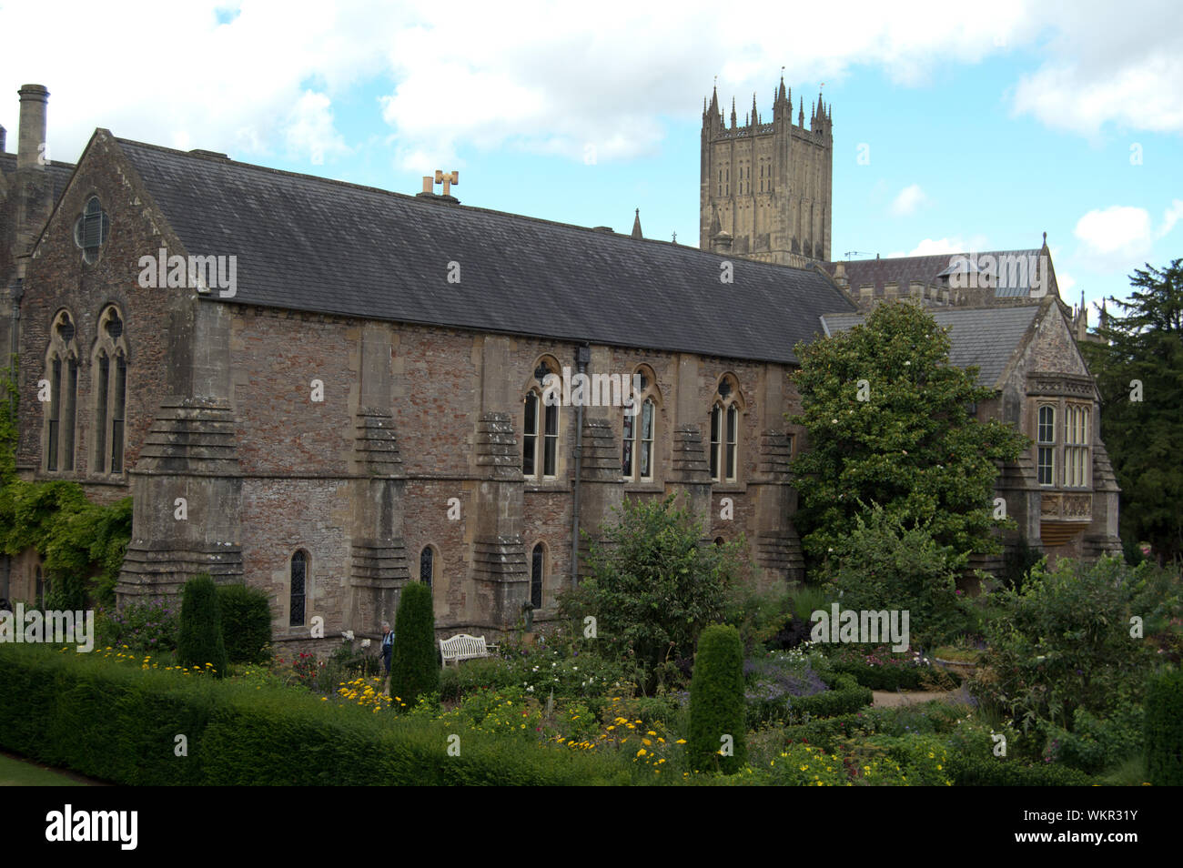 Bishop's Palace Gärten, Brunnen, Somerset, England Stockfoto