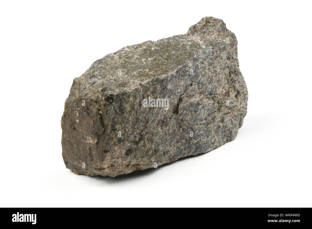 Grunge Granit, Marmor Stein auf weißem Hintergrund. Hochauflösendes Foto. Volle Tiefenschärfe. Stockfoto