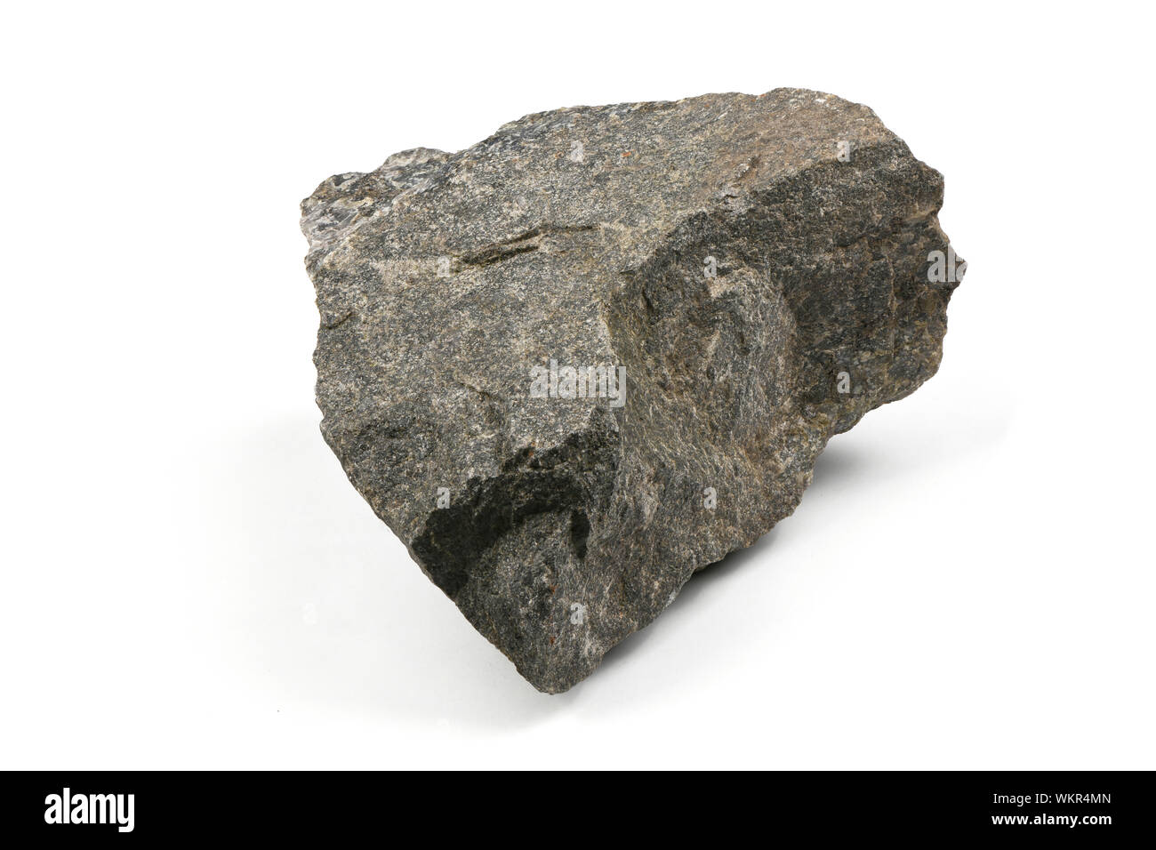 Grunge Granit, Marmor Stein auf weißem Hintergrund. Hochauflösendes Foto. Volle Tiefenschärfe. Stockfoto