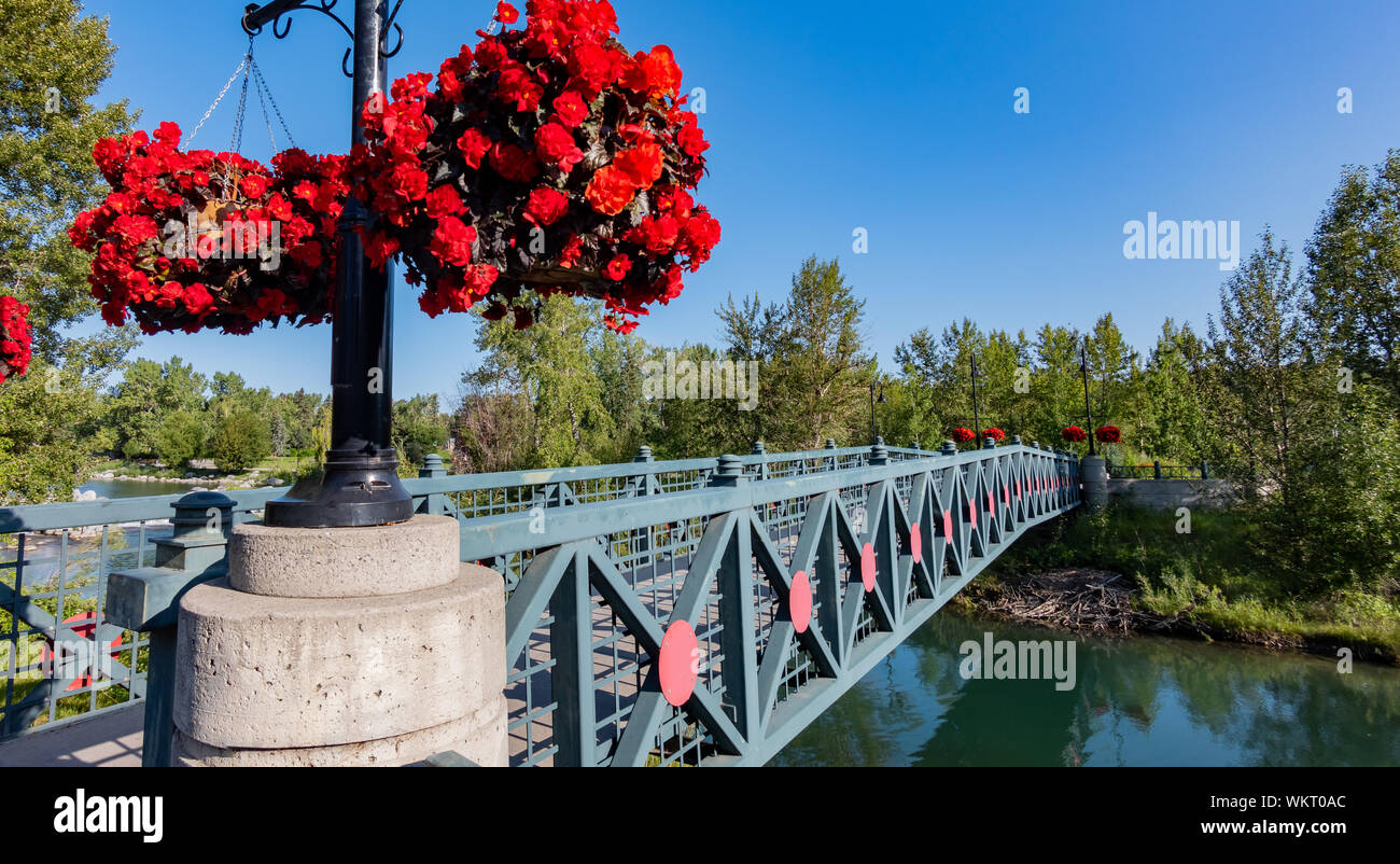 Schöne Landschaft rund um Prince's Island Park in Calgary, Kanada Stockfoto