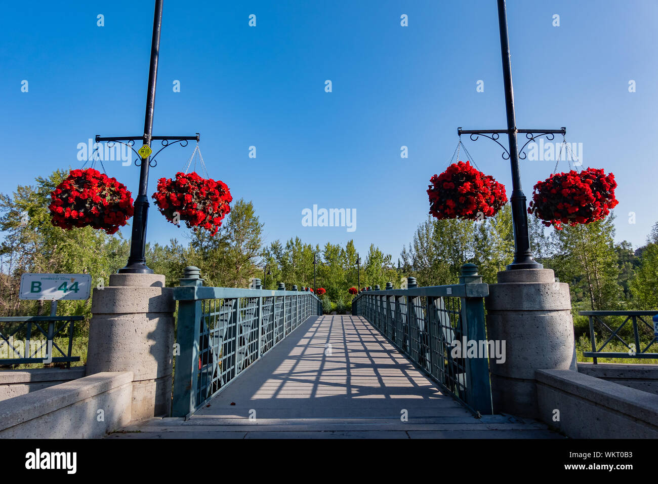 Schöne Landschaft rund um Prince's Island Park in Calgary, Kanada Stockfoto
