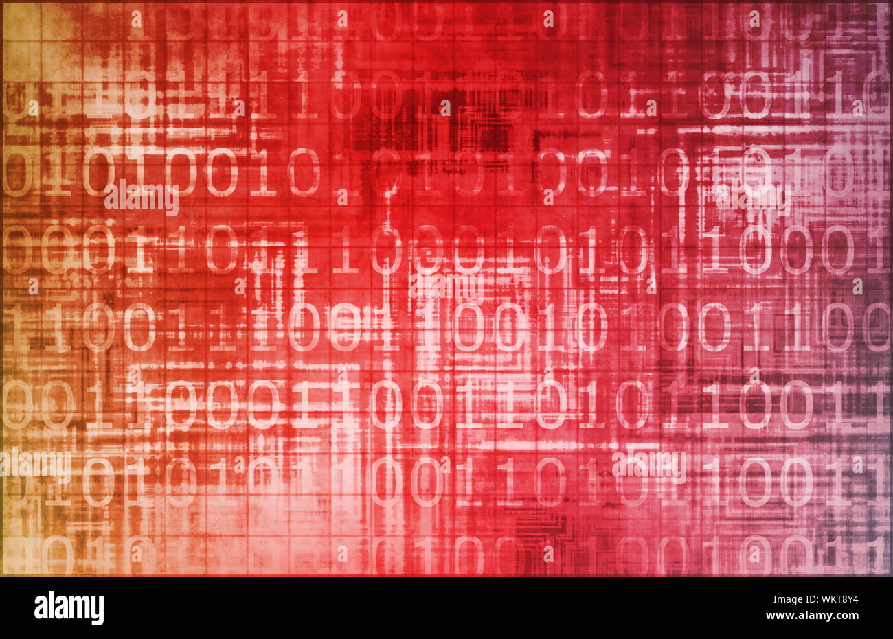 Virus Rot Abstrakt Hintergrund mit Internet Netzwerk Stockfoto