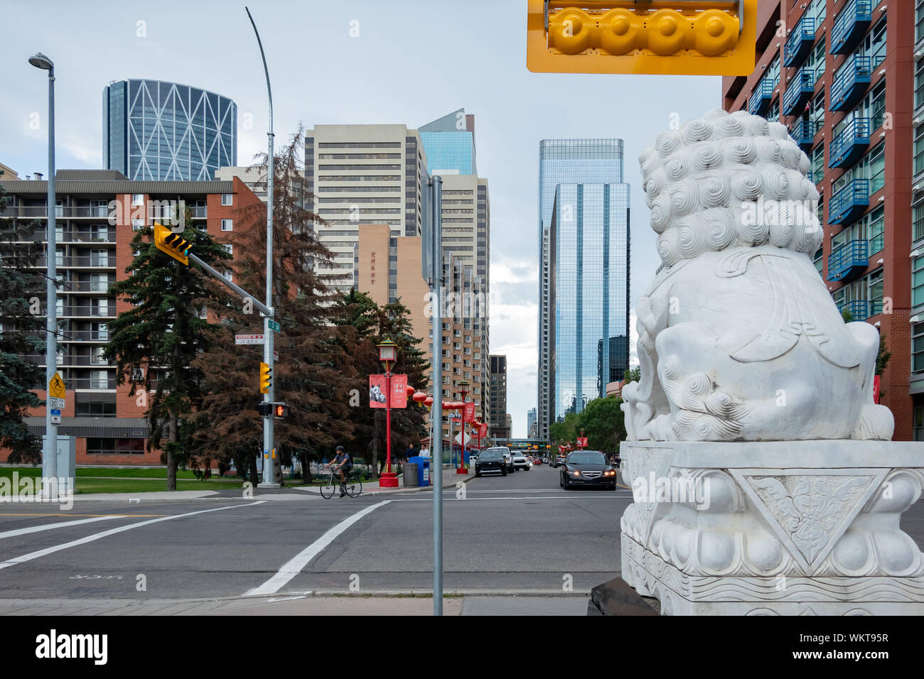 Calgary, 31.Juli: Am Nachmittag Blick auf Chinatown am 31.Juli 2019 in Calgary, Kanada Stockfoto