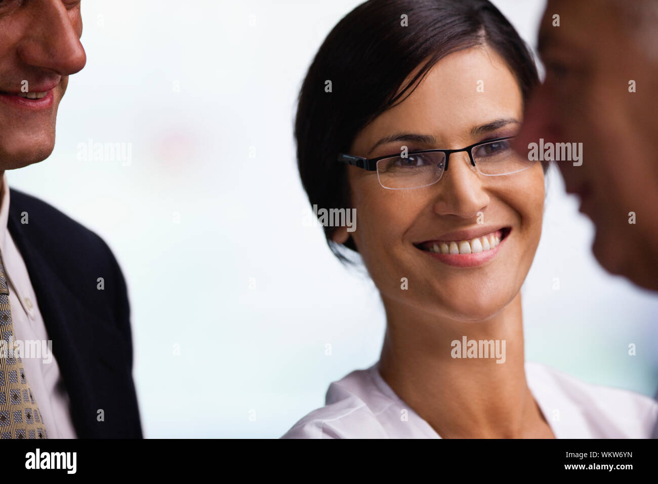 Portrait von drei Angehörige der Gesundheitsberufe. Stockfoto