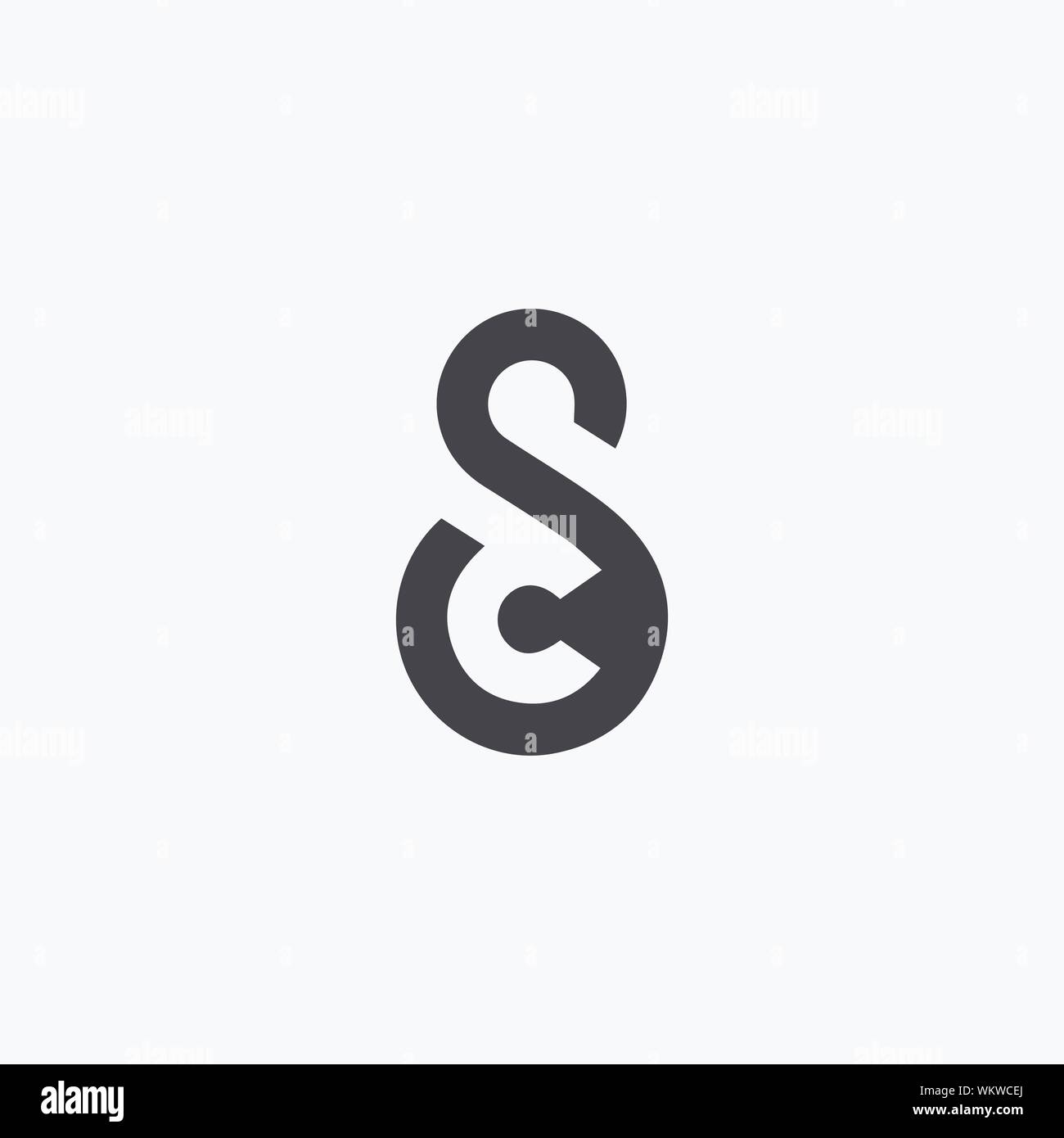 CS und SC kreative Erste basierte schreiben Symbol logo vector Designs Stock Vektor