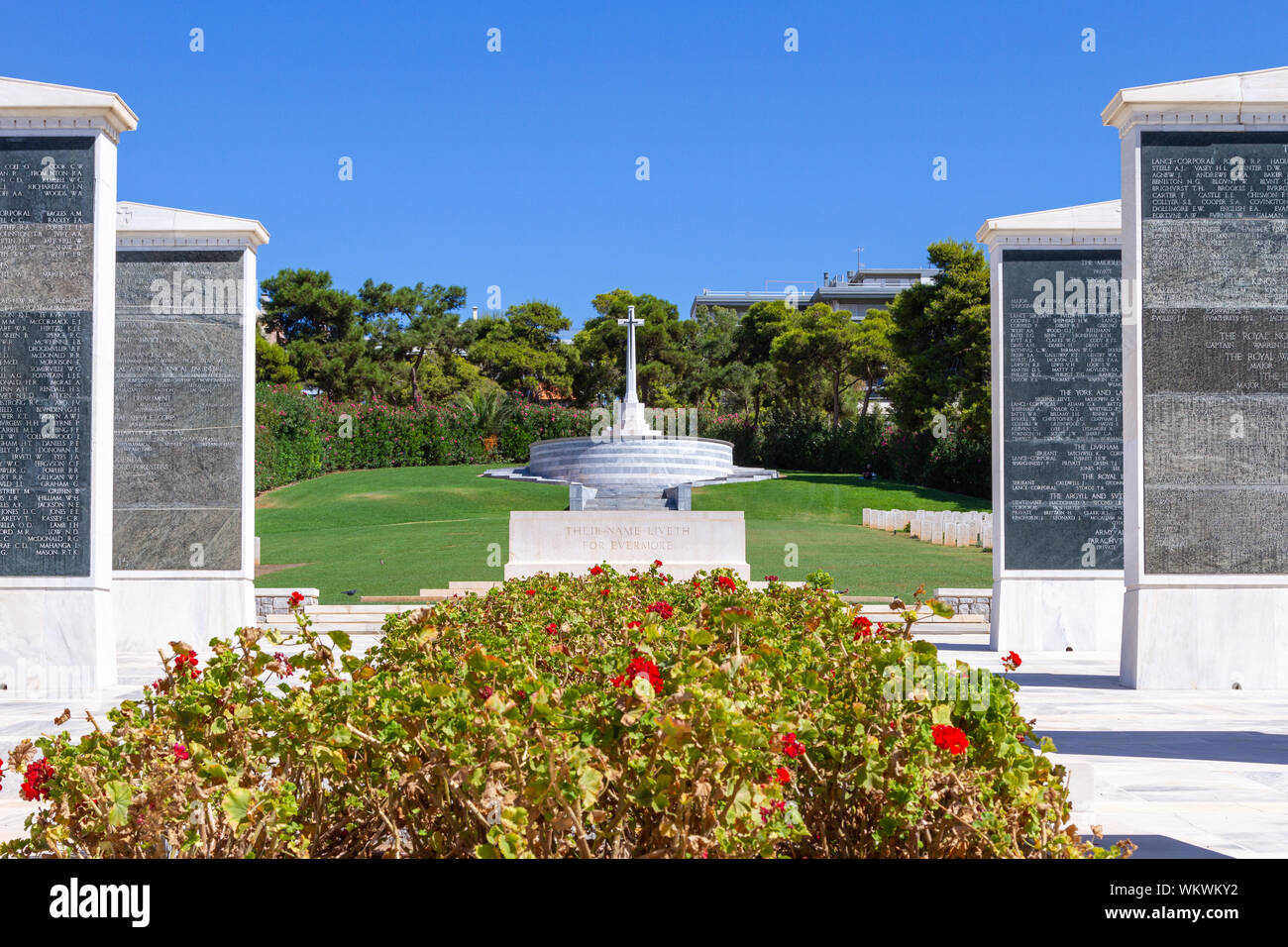 Commonwealth Soldatenfriedhof in Alimos Bezirk, Stadt Athen, Griechenland. Stockfoto