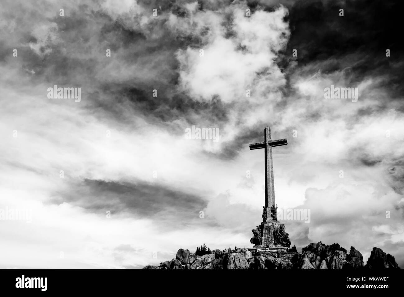 Das Tal der Gefallenen - ein Denkmal für alle Opfer des spanischen Bürgerkriegs gewidmet. Stockfoto