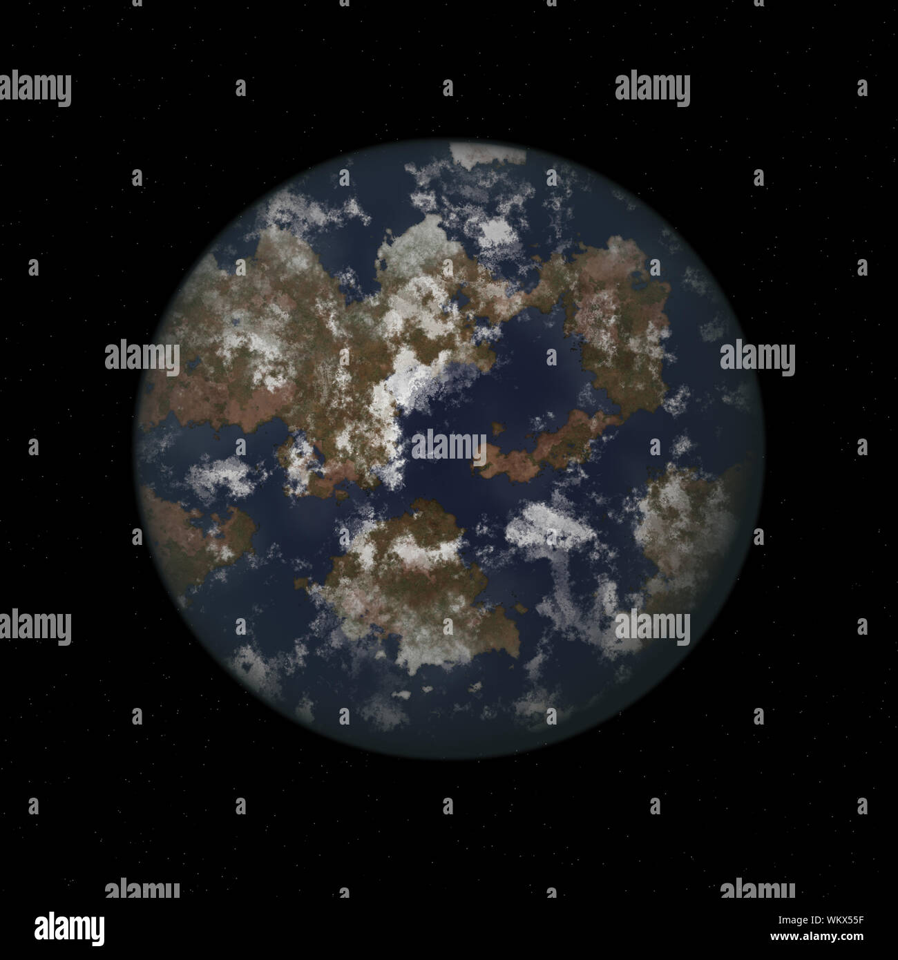 Planet Erde Blick aus dem Weltraum Stockfoto