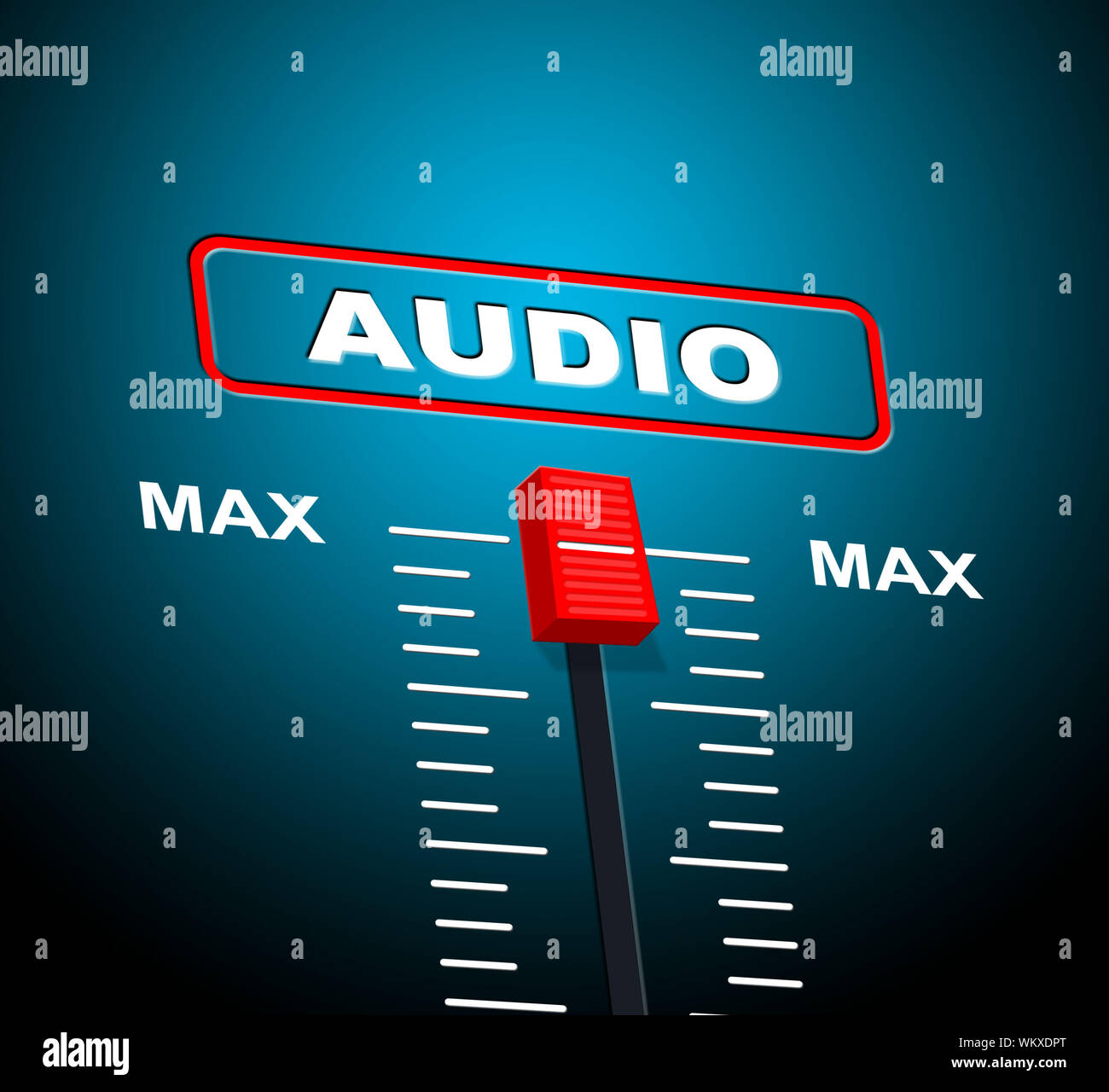 Musik Audio zeigt Tonspur und Verstärker Stockfoto