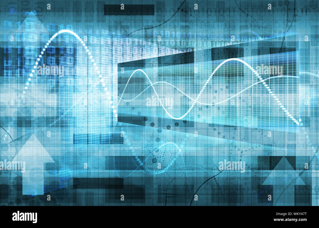 Business Analyse und Datentechnik als Konzept Stockfoto