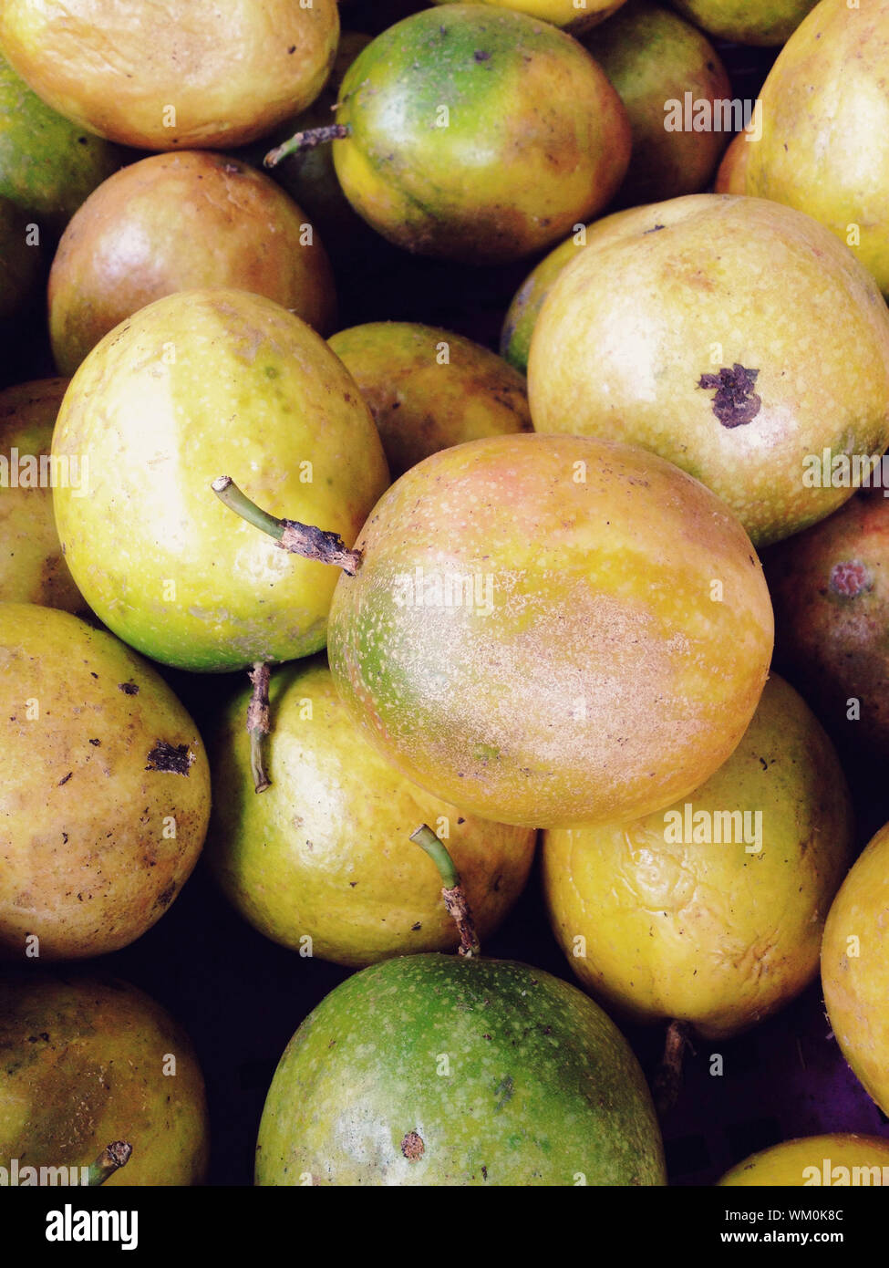 Passionsfrucht Hintergrund Stockfoto