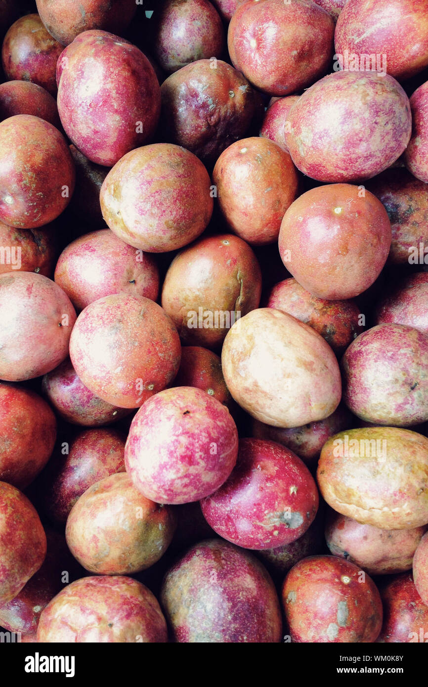 Passionsfrucht Hintergrund Stockfoto