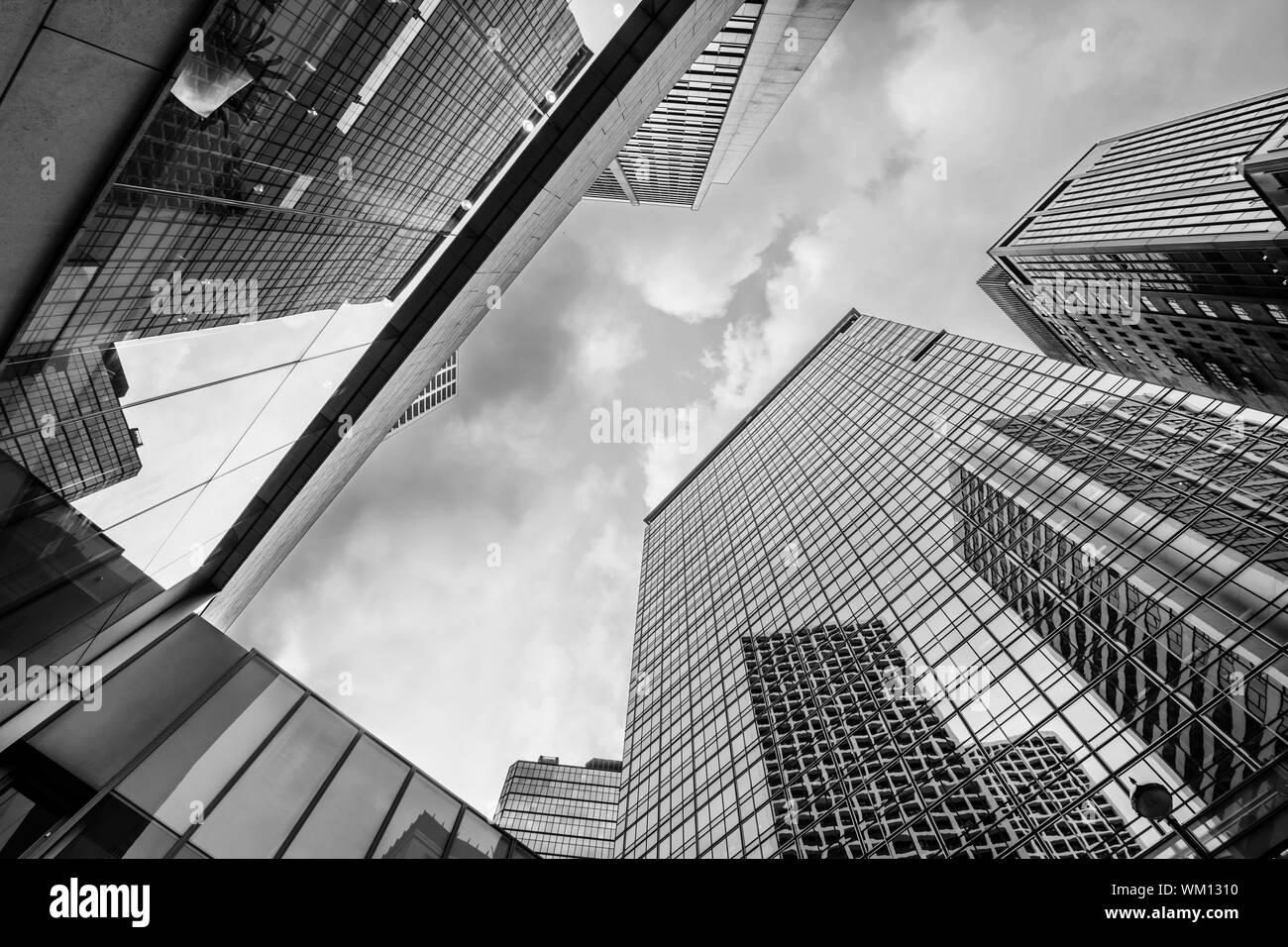 Moderne Bürogebäude unter Sky in Hongkong, Asien. Stockfoto