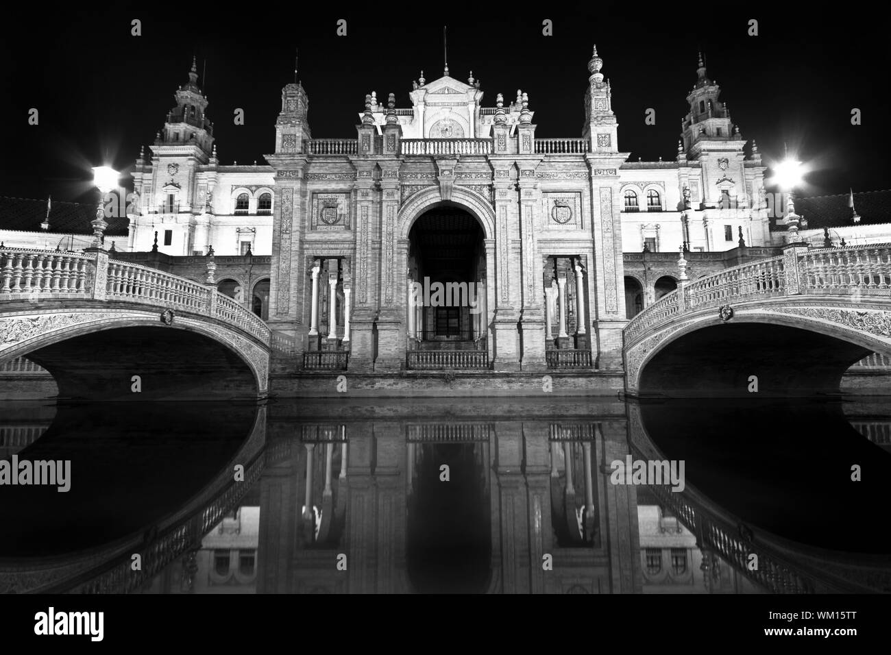 Plaza de Espana in Sevilla (Sevilla), Andalusien - Spanien. Website der spanischen Expo Stockfoto