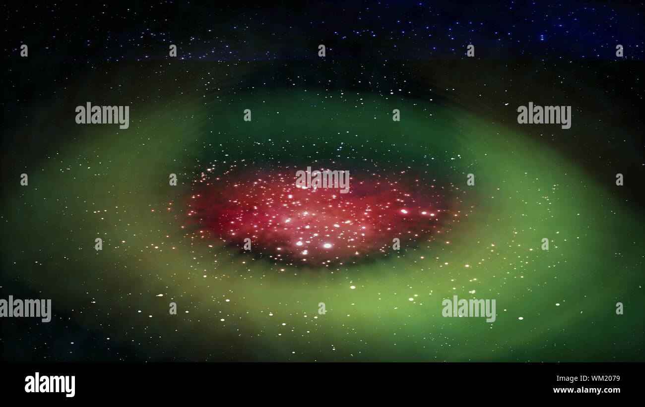 Die 3D-Darstellung von Milliarden von Galaxien im Universum kosmische Kunst Hintergrund Stockfoto