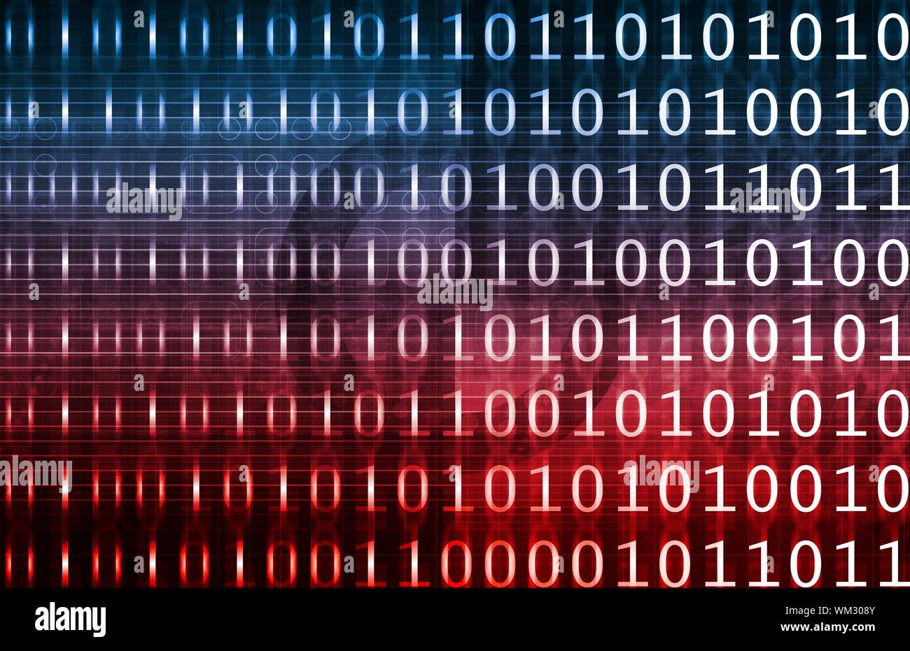 Binäre Technologie Stream Stockfoto