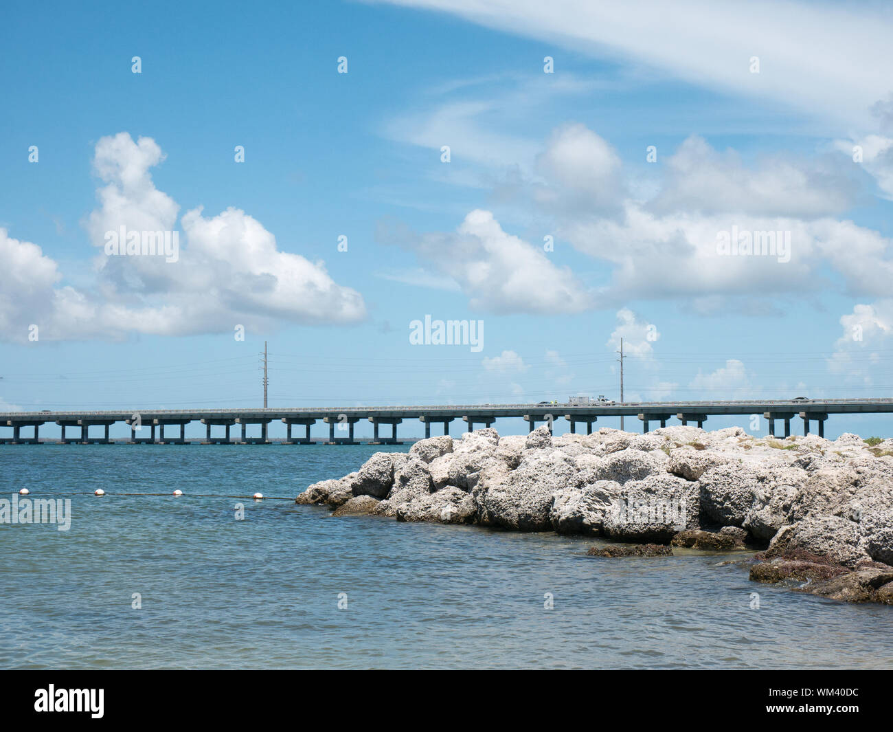Blick auf Seven Miles Bridge in Key West, Florida, USA. Stockfoto
