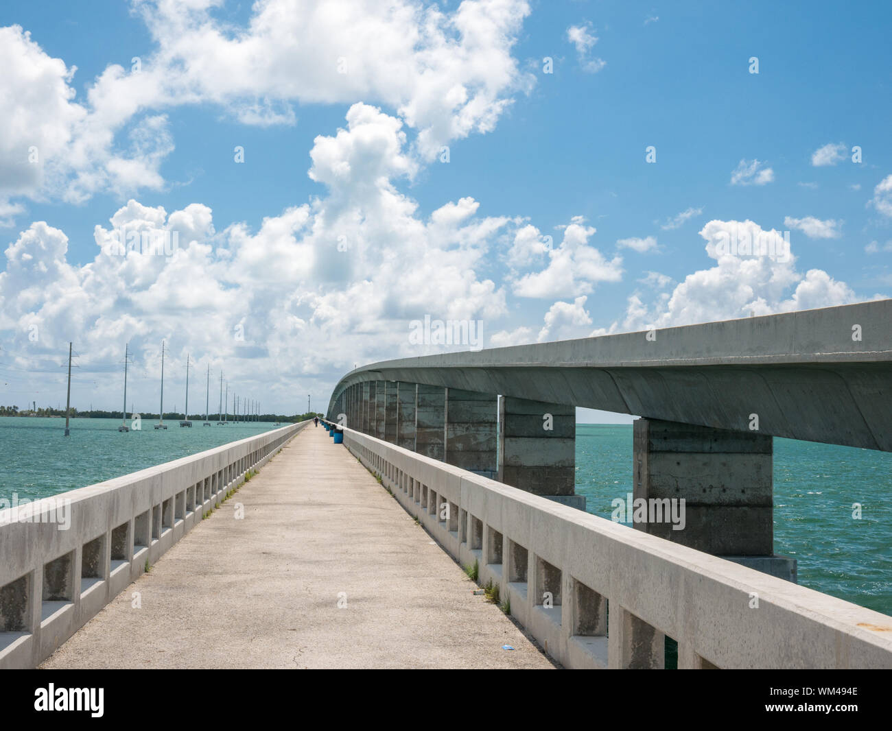 Blick auf Seven Miles Bridge in Key West, Florida, USA. Stockfoto