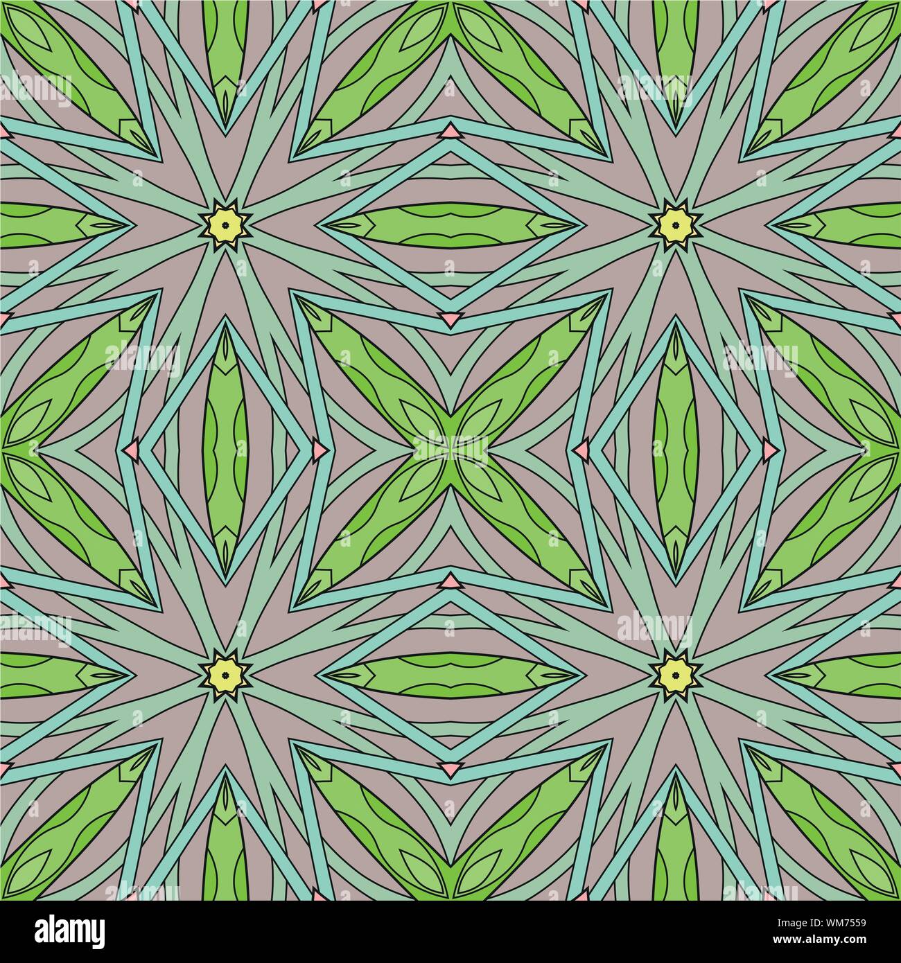 Moderne Vector Illustration. Schöne Geometrie vektor Muster. Blumen exotische vintage Dekoration. Stock Vektor