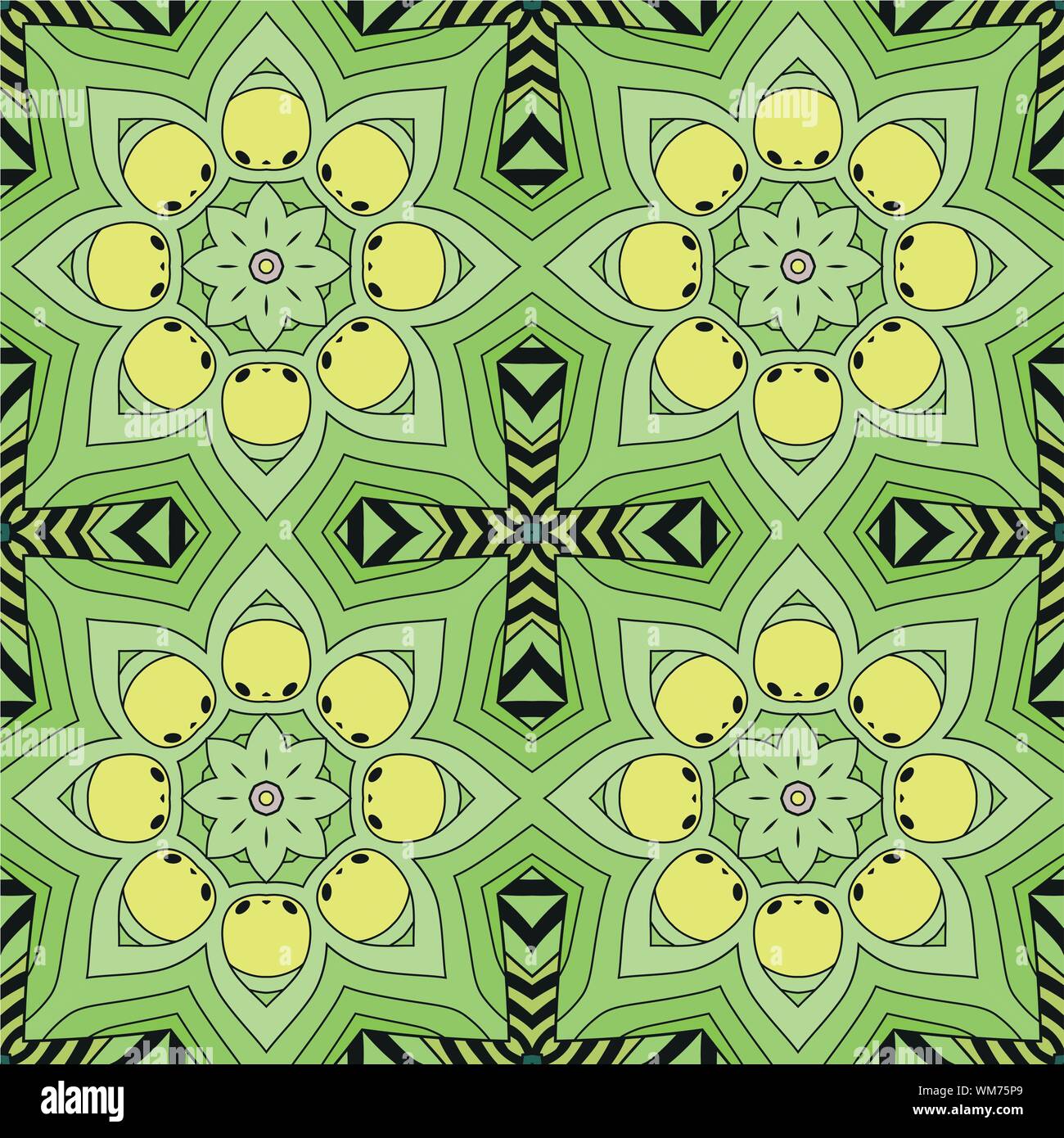 Moderne Vector Illustration. Schöne Geometrie vektor Muster. Blumen exotische vintage Dekoration. Stock Vektor