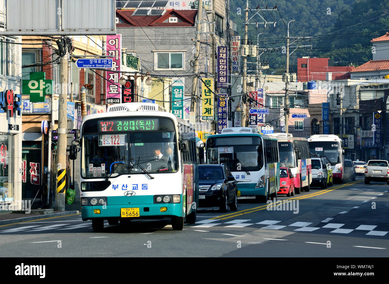 Stadt Stadt ​​Bus in Jinju in Südkorea Stockfoto
