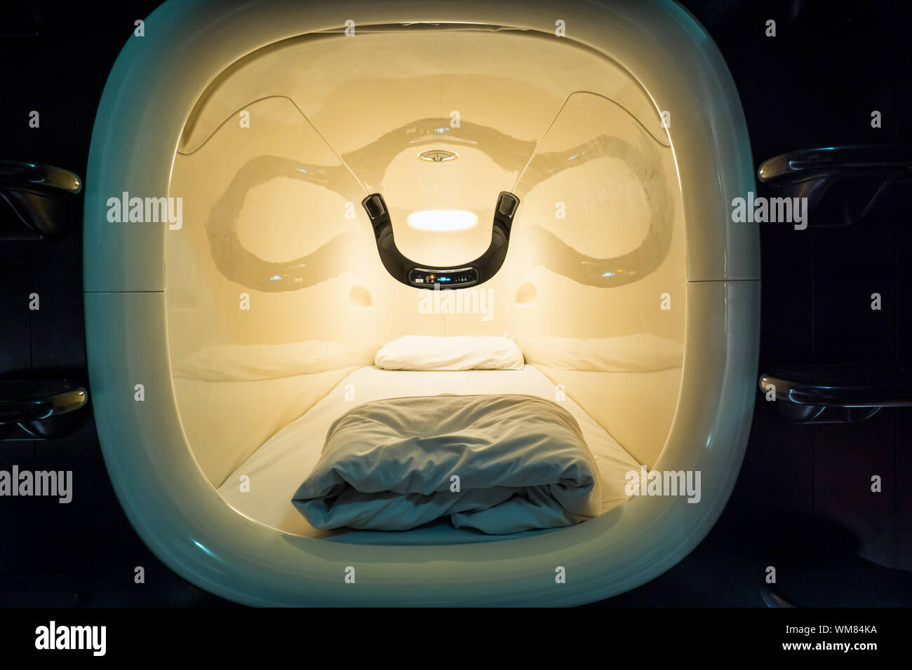 Capsule Hotel Betten in Kyoto, Japan Stockfoto