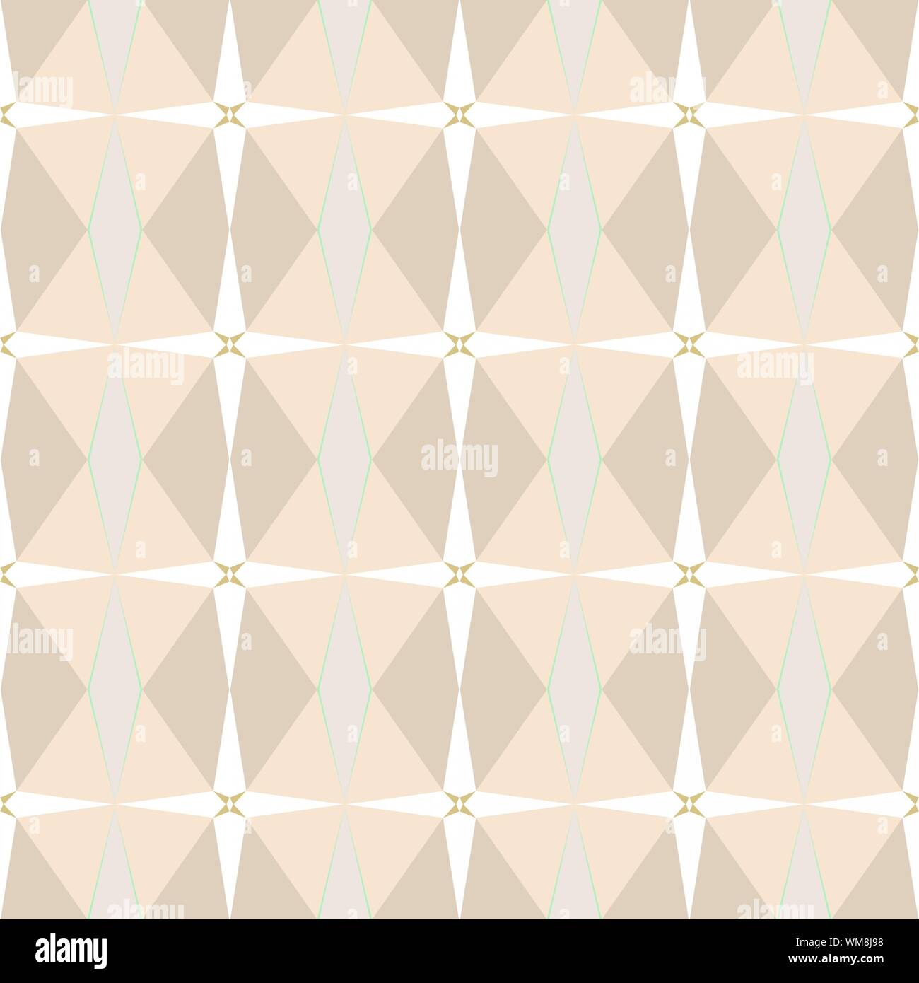Nahtlose wiederholbare geometrische Muster mit Biskuit, stämmiger Wald und Schnee Farben. Stockfoto