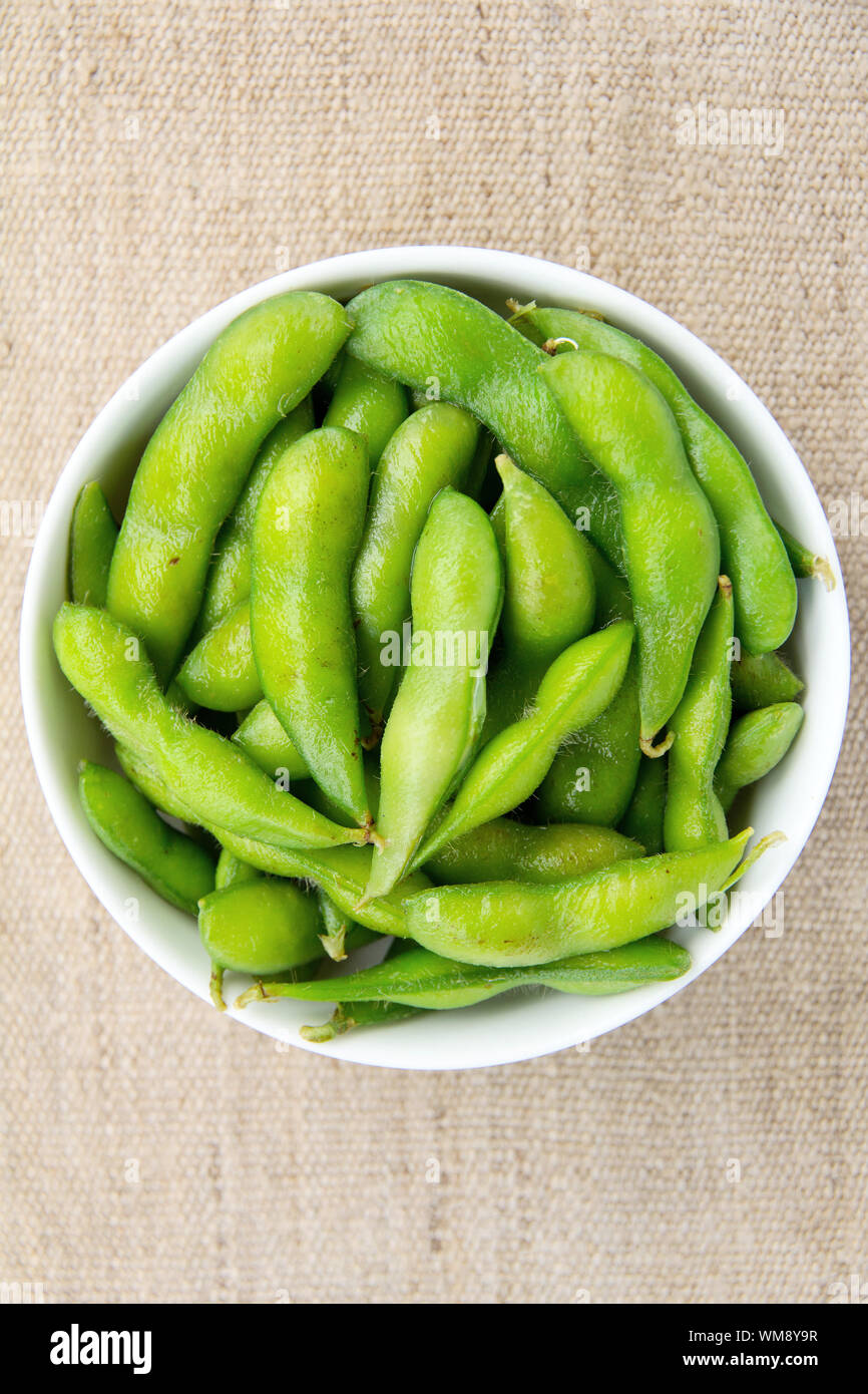 Edamame Sojabohnen Stockfoto