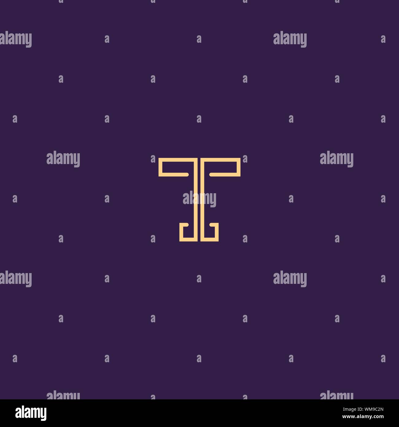 Kreative Innovative Initial logo TT T. Minimal luxus Monogramm. Professionelles Design. Premium Business Schriftbild. Alphabet Symbol. Stock Vektor