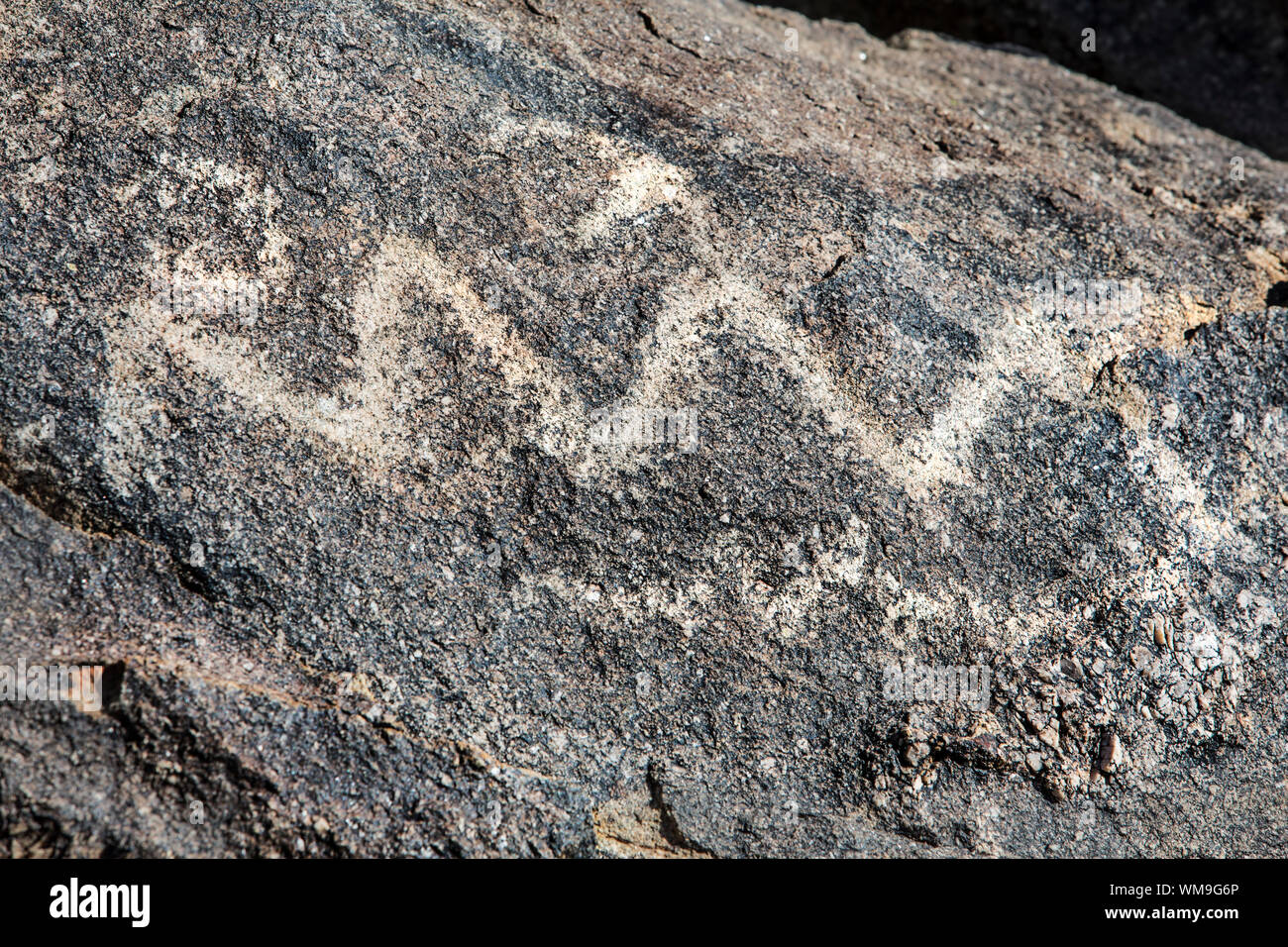Native American Petroglyph im Canyon in der Nähe von Chlorid Arizona Stockfoto