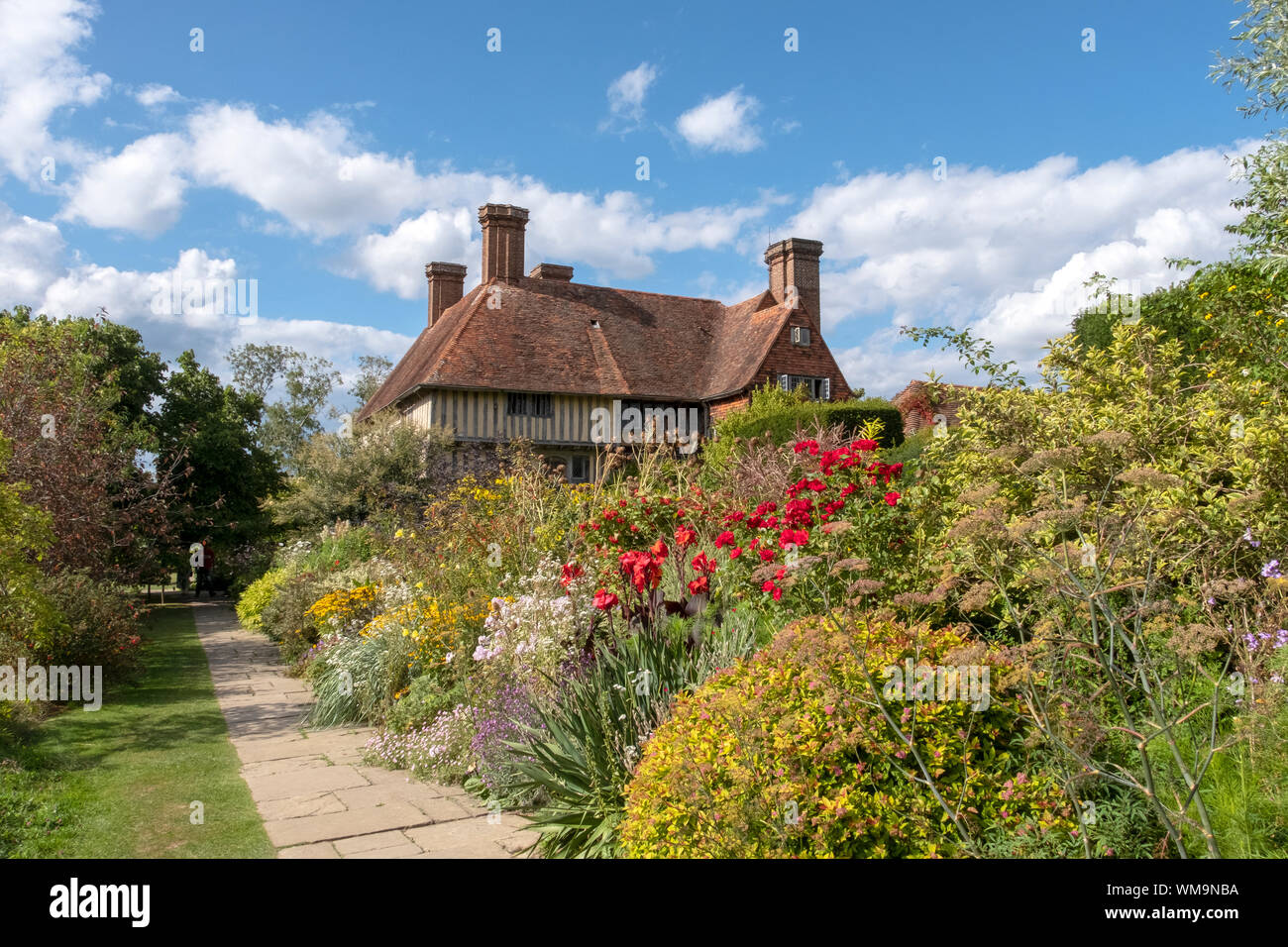 Great Dixter Garten und Haus, die Heimat des berühmten Garten-Designer und Schriftsteller Christopher Lloyd, Northiam, East Sussex, UK Gardens Stockfoto