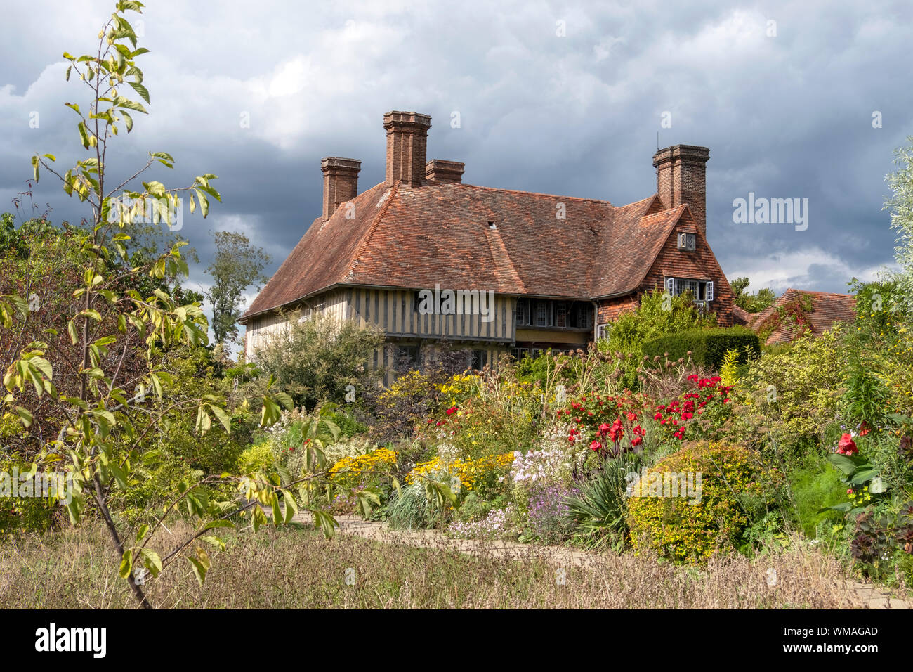 Great Dixter Garten und Haus, die Heimat des berühmten Garten-Designer und Schriftsteller Christopher Lloyd, Northiam, East Sussex, UK Gardens Stockfoto