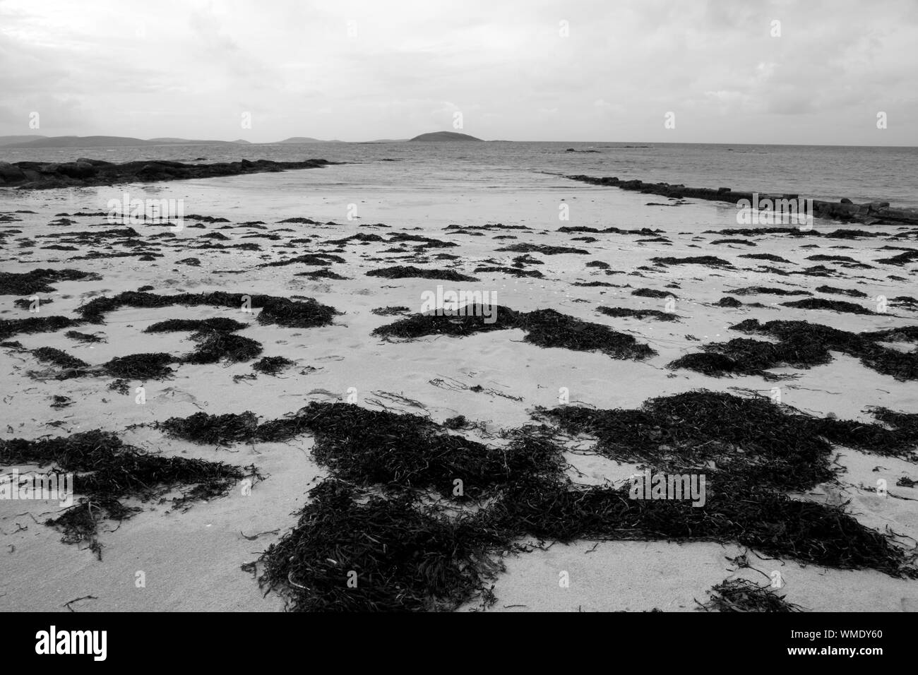 Insel Lingeigh von Eriskay, Äußere Hebriden, Schottland gesehen. Stockfoto