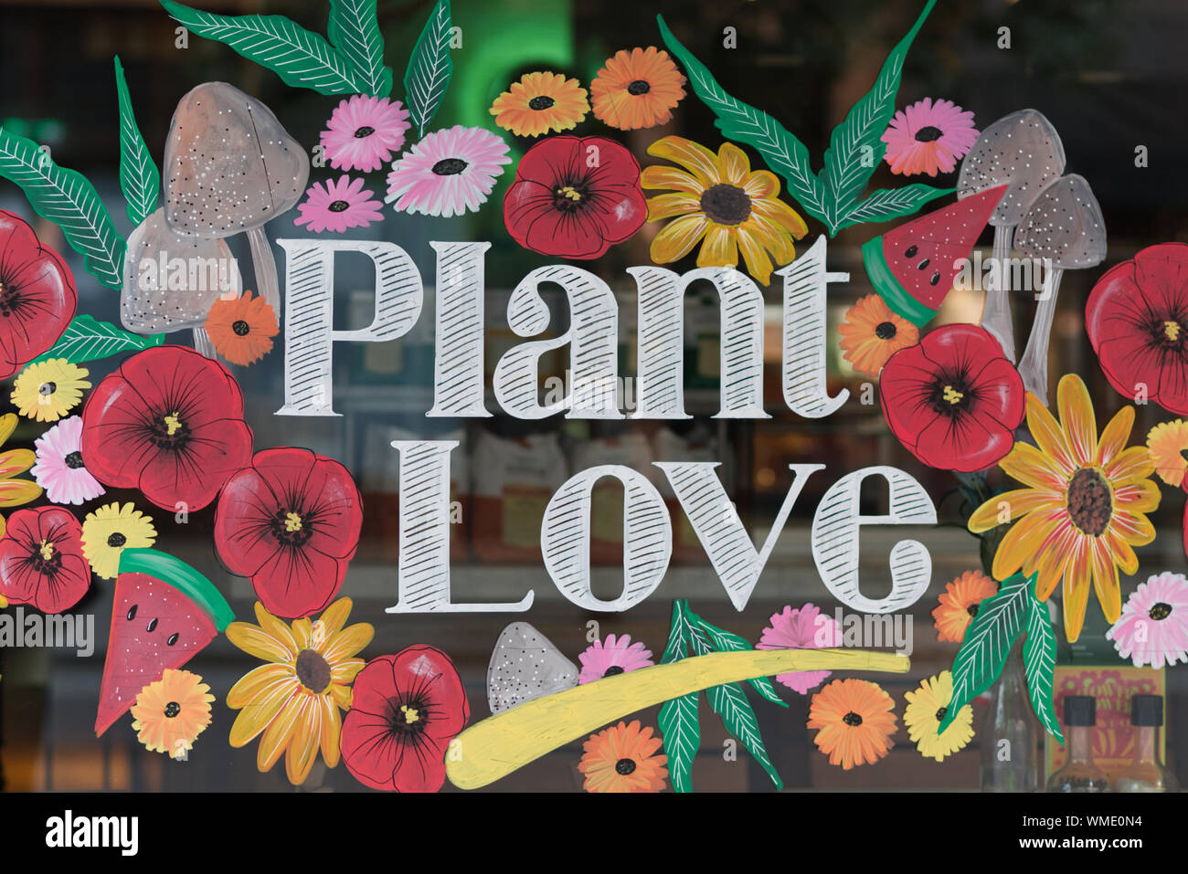 Anlage Liebe Fenster. Stockfoto