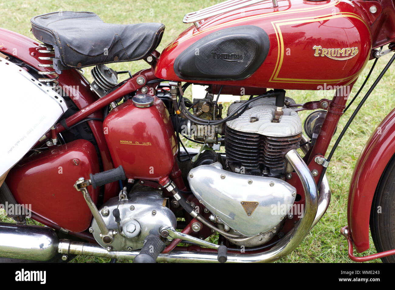 Vintage Triumph Motorrad, Triumph TRW Stockfoto