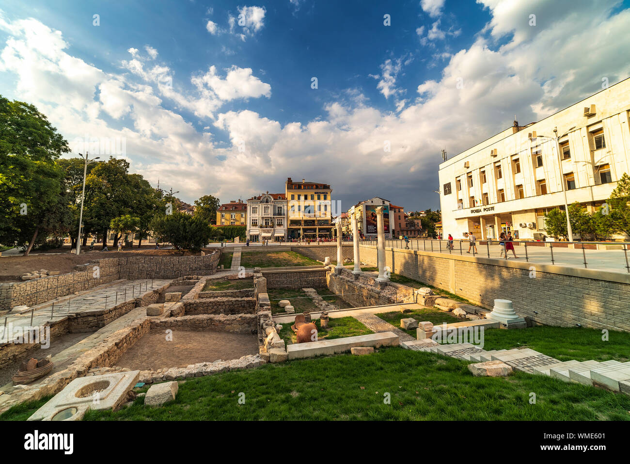 Die neue Vision von zentralen Platz in der Stadt von Plovdiv, Bulgarien, die älteste Stadt in Europa Stockfoto