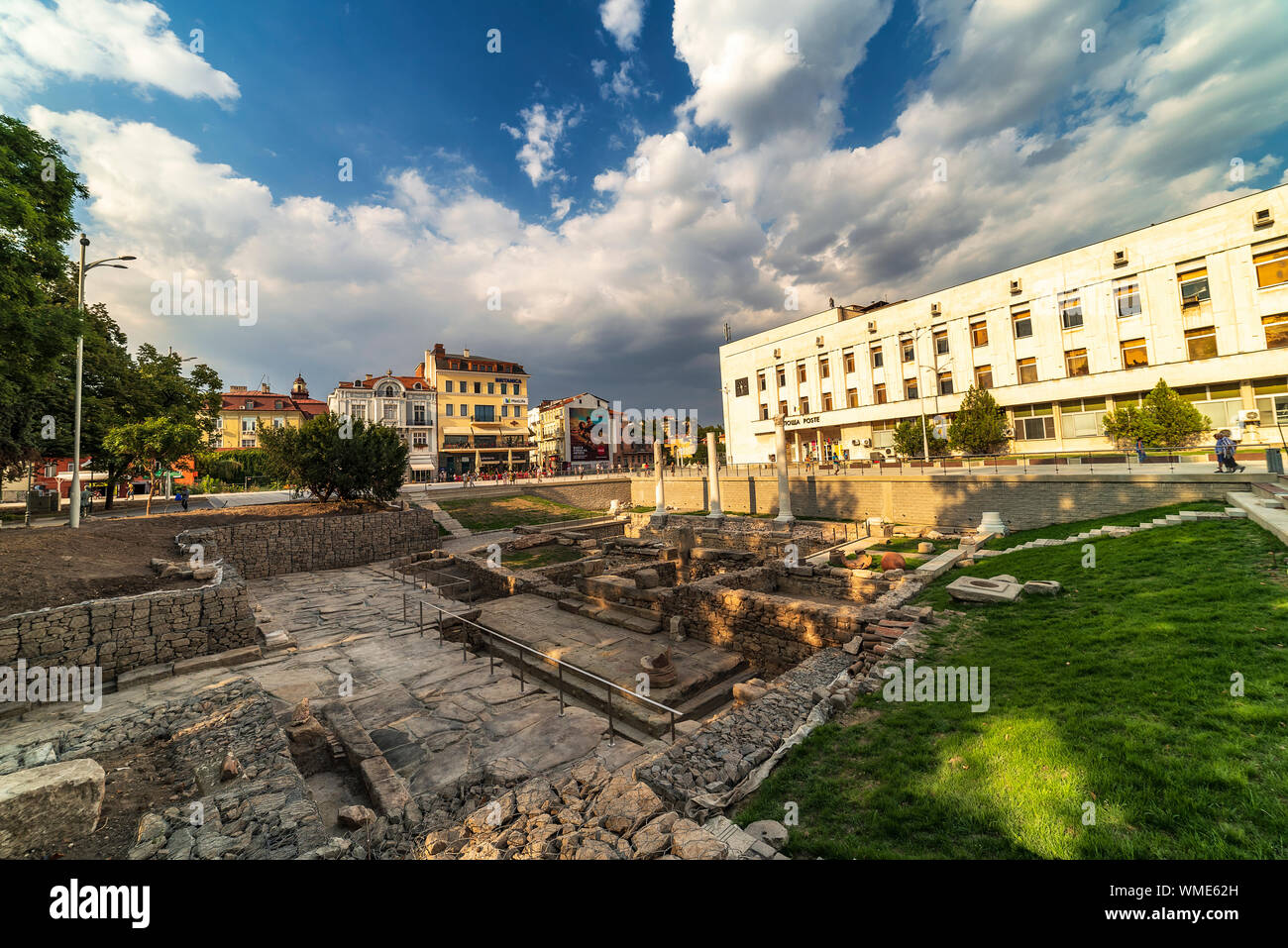 Die neue Vision von zentralen Platz in der Stadt von Plovdiv, Bulgarien, die älteste Stadt in Europa Stockfoto