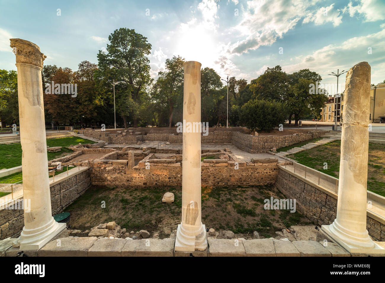 Die neue Vision von zentralen Platz in der Stadt von Plovdiv, Bulgarien, die älteste Stadt in Europa Stockfoto