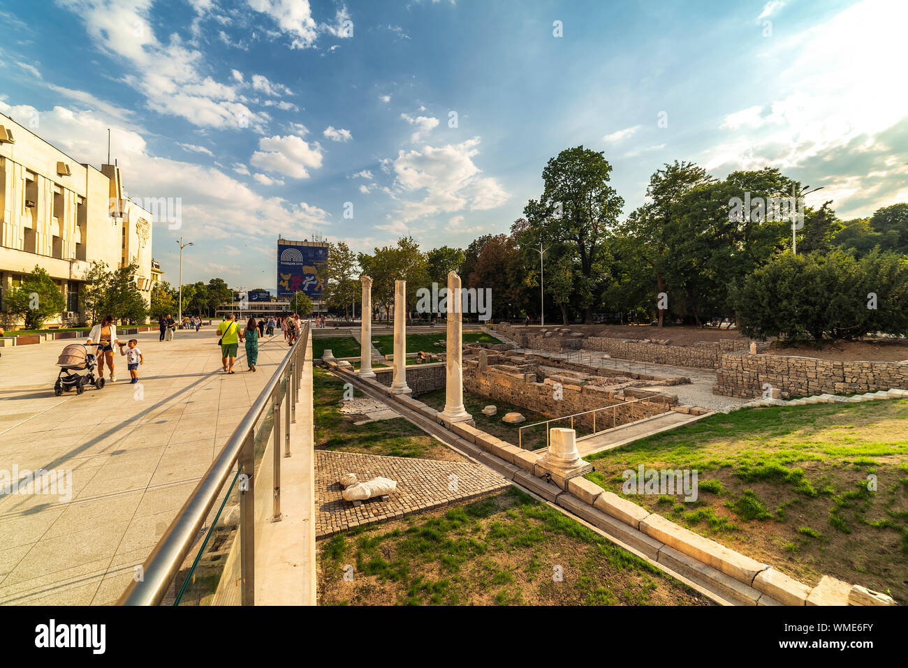 Die neue Vision von zentralen Platz in der Stadt von Plovdiv, Bulgarien, die älteste Stadt in Europa Stockfoto