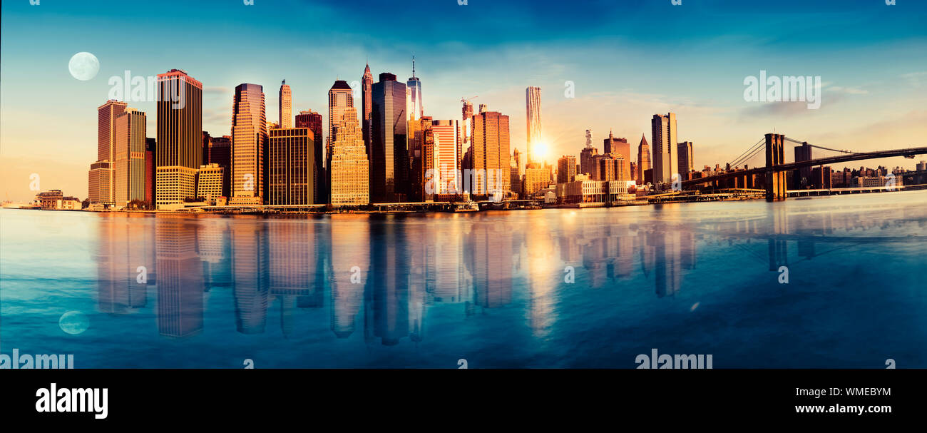 Blick auf Manhattan, New York City, USA Stockfoto