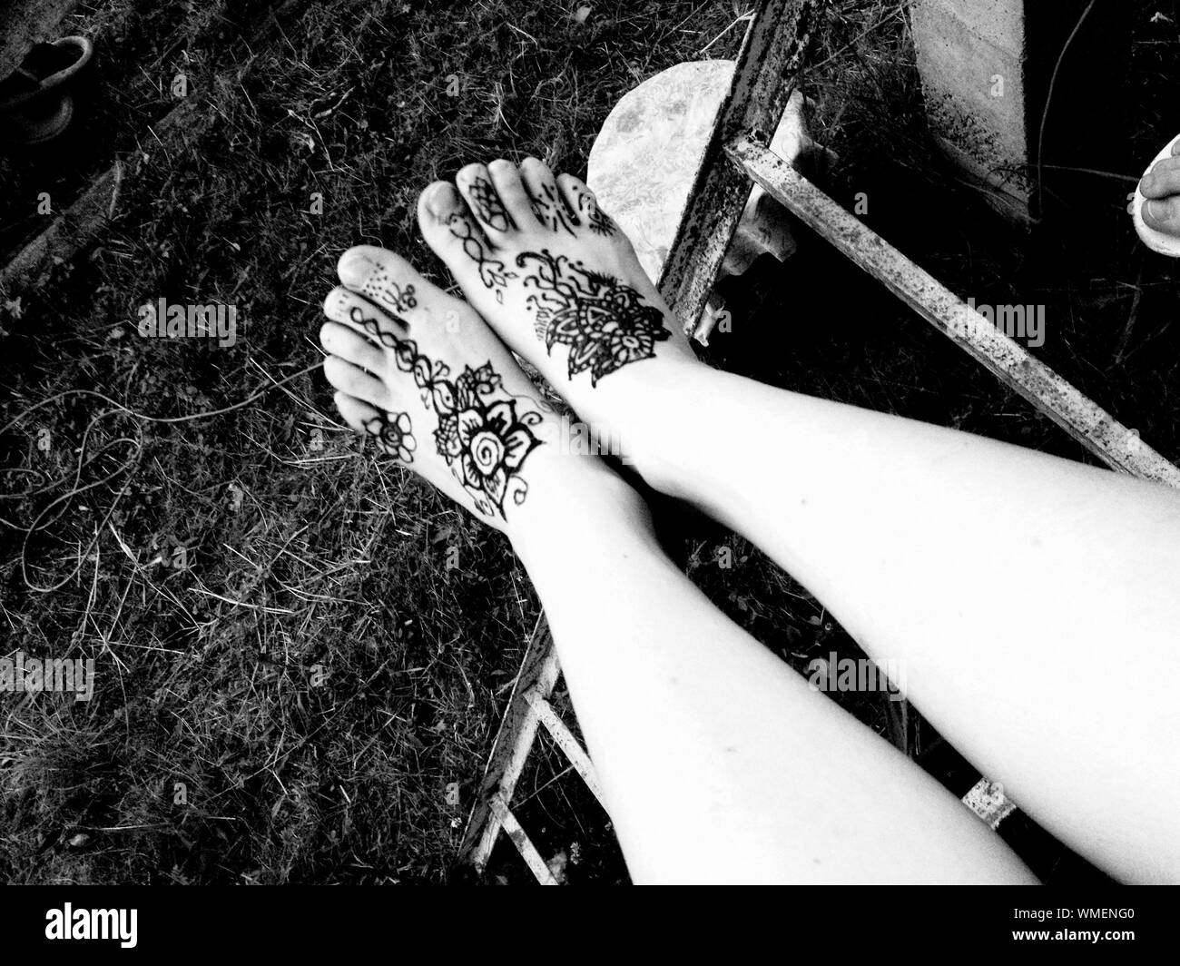 Henna Tattoo Feet Stockfotos Und Bilder Kaufen Alamy